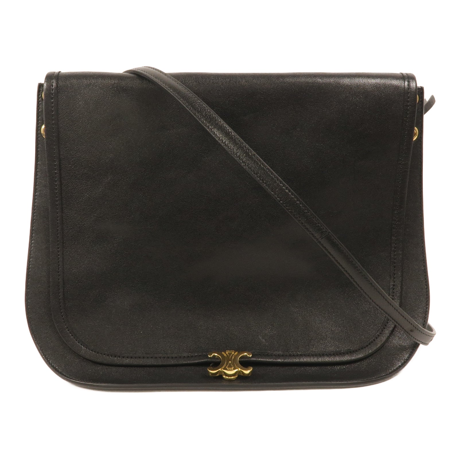 CELINE 羊皮皮革Soft Triomphe Besace肩背袋