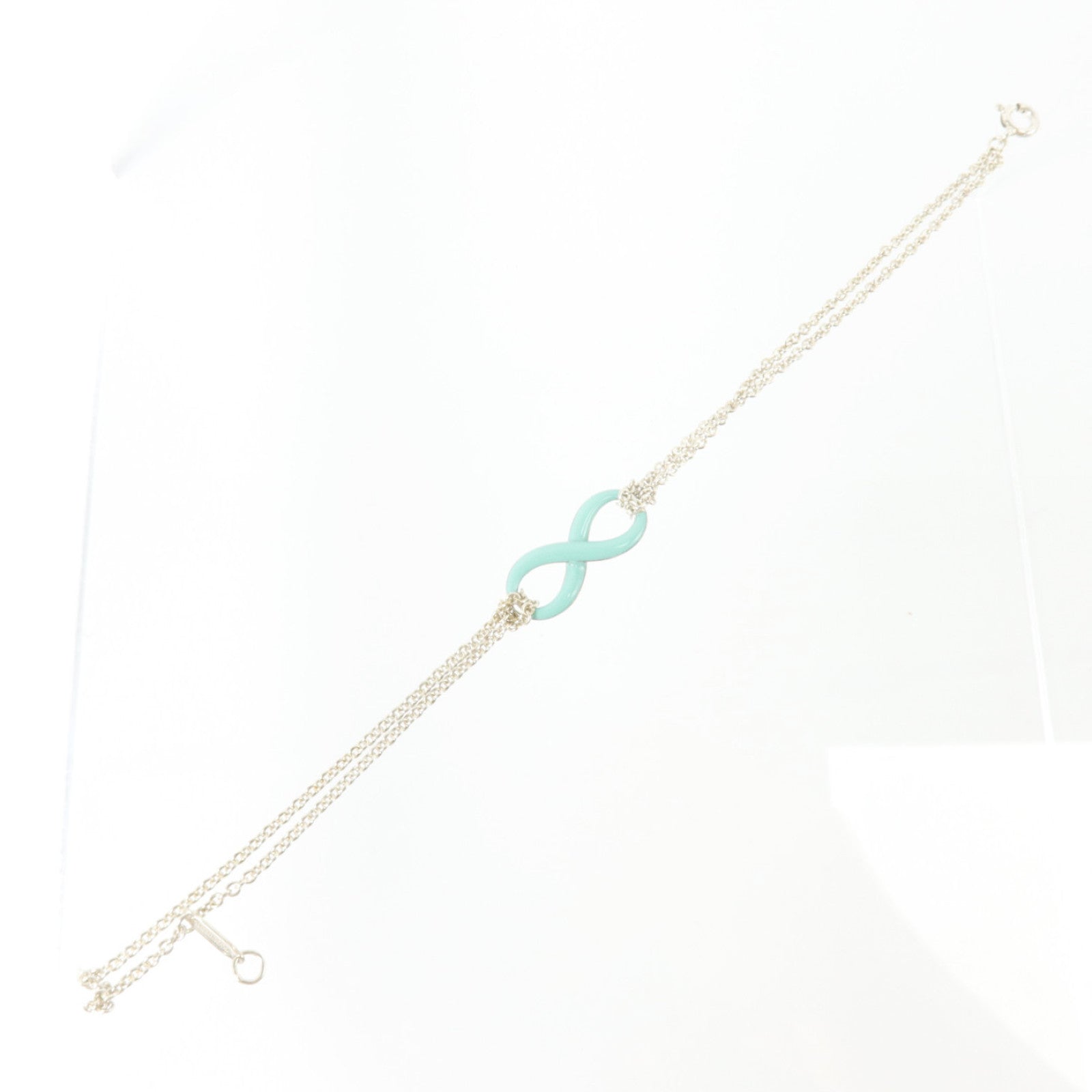 TIFFANY＆CO 925純銀/琺瑯Infinity Bracelet手鏈