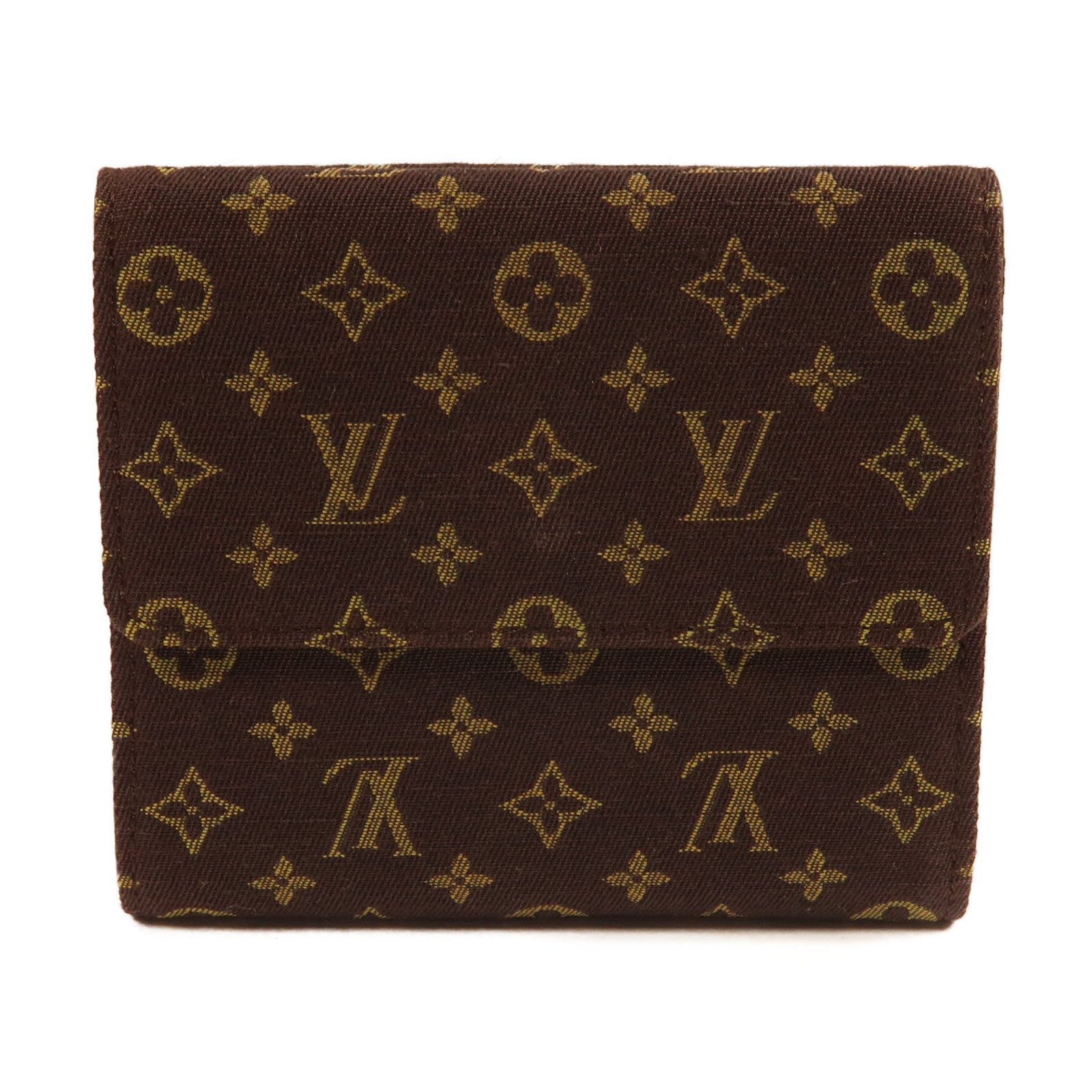 LOUIS VUITTON 帆布Wallet金扣錢包啡色