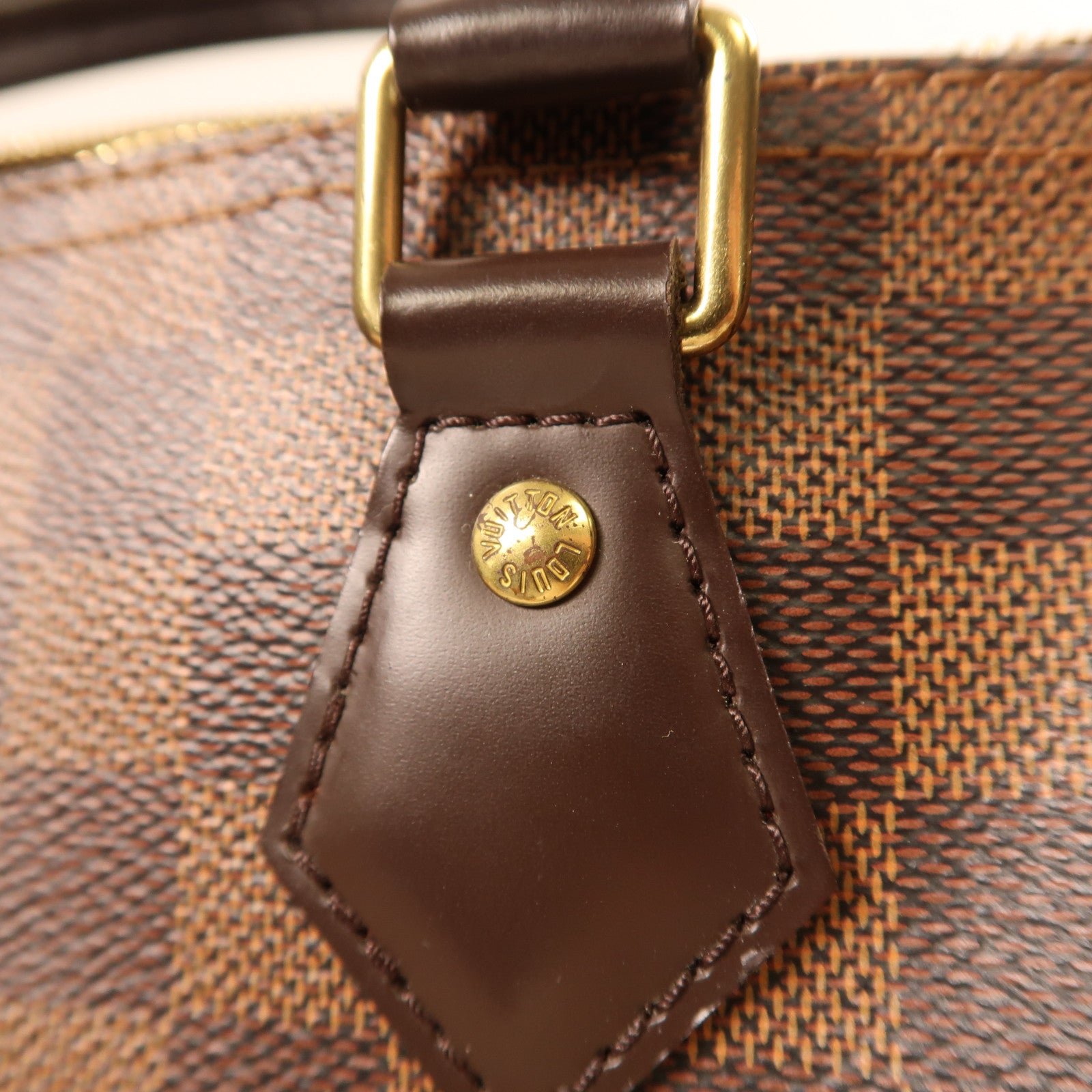 LOUIS VUITTON Damier Speedy 25金扣手挽肩背兩用袋啡色