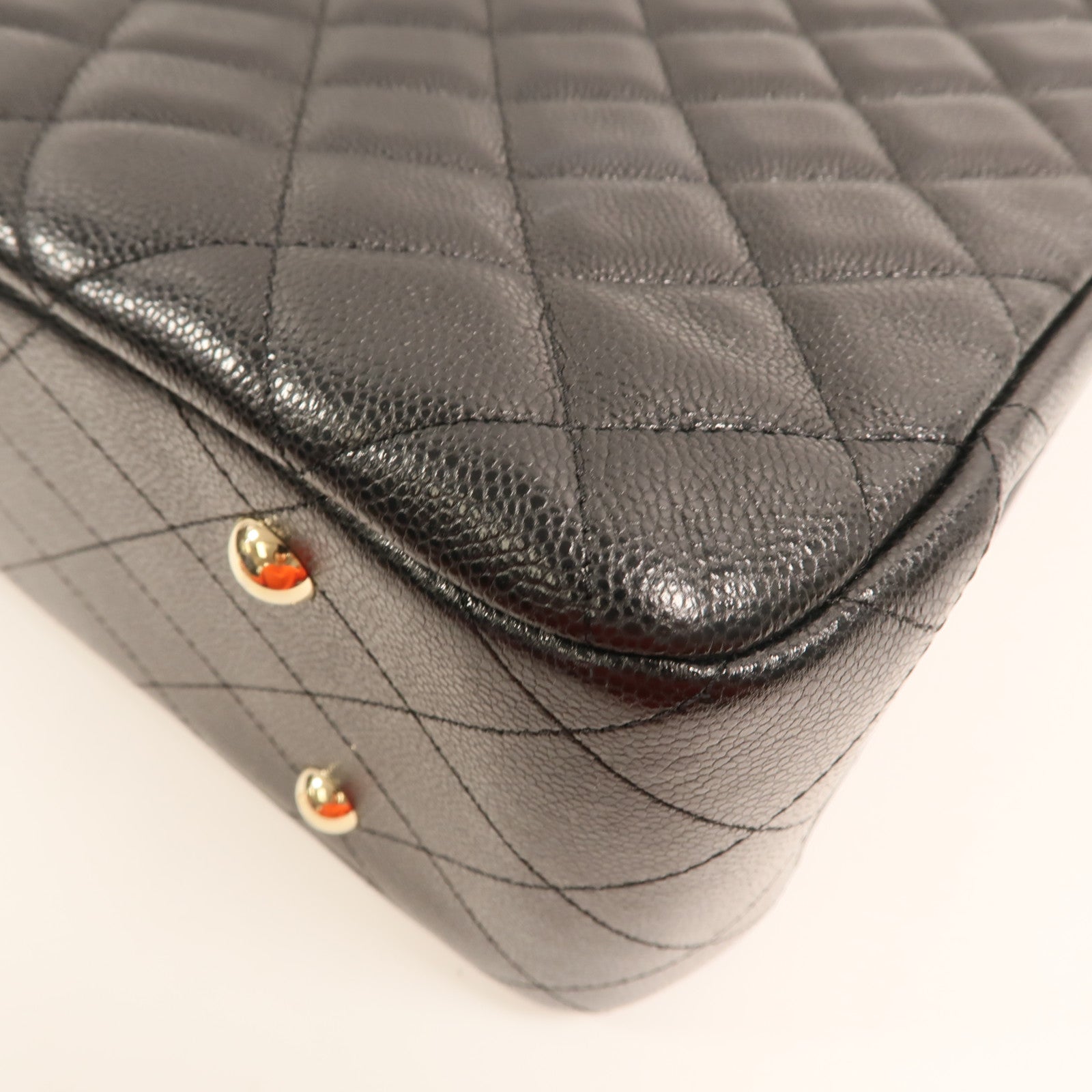 CHANEL 牛皮皮革Shoulder Bag金扣鏈帶肩背袋