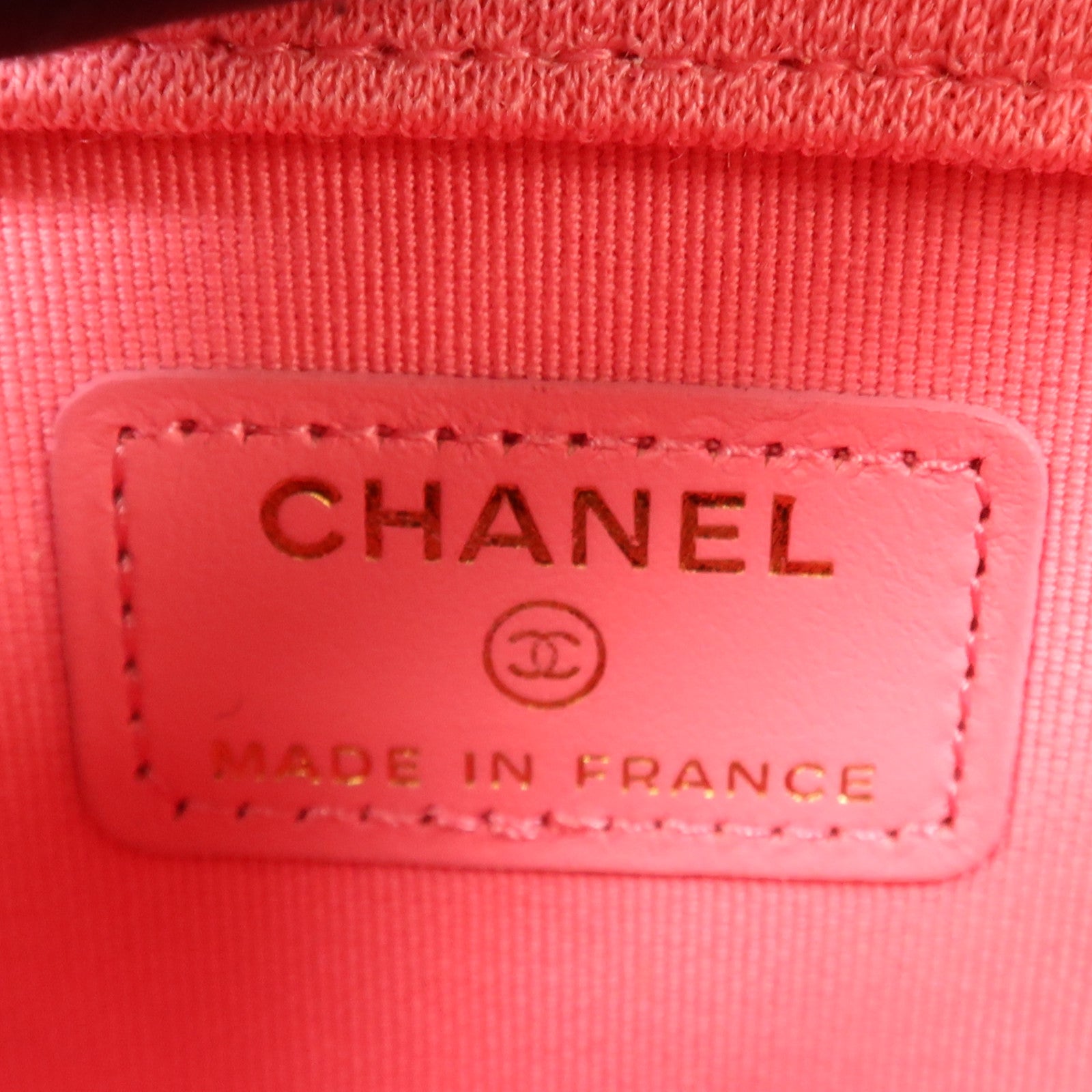CHANEL 帆布Chain Shoulder Bag金扣鏈帶肩背袋