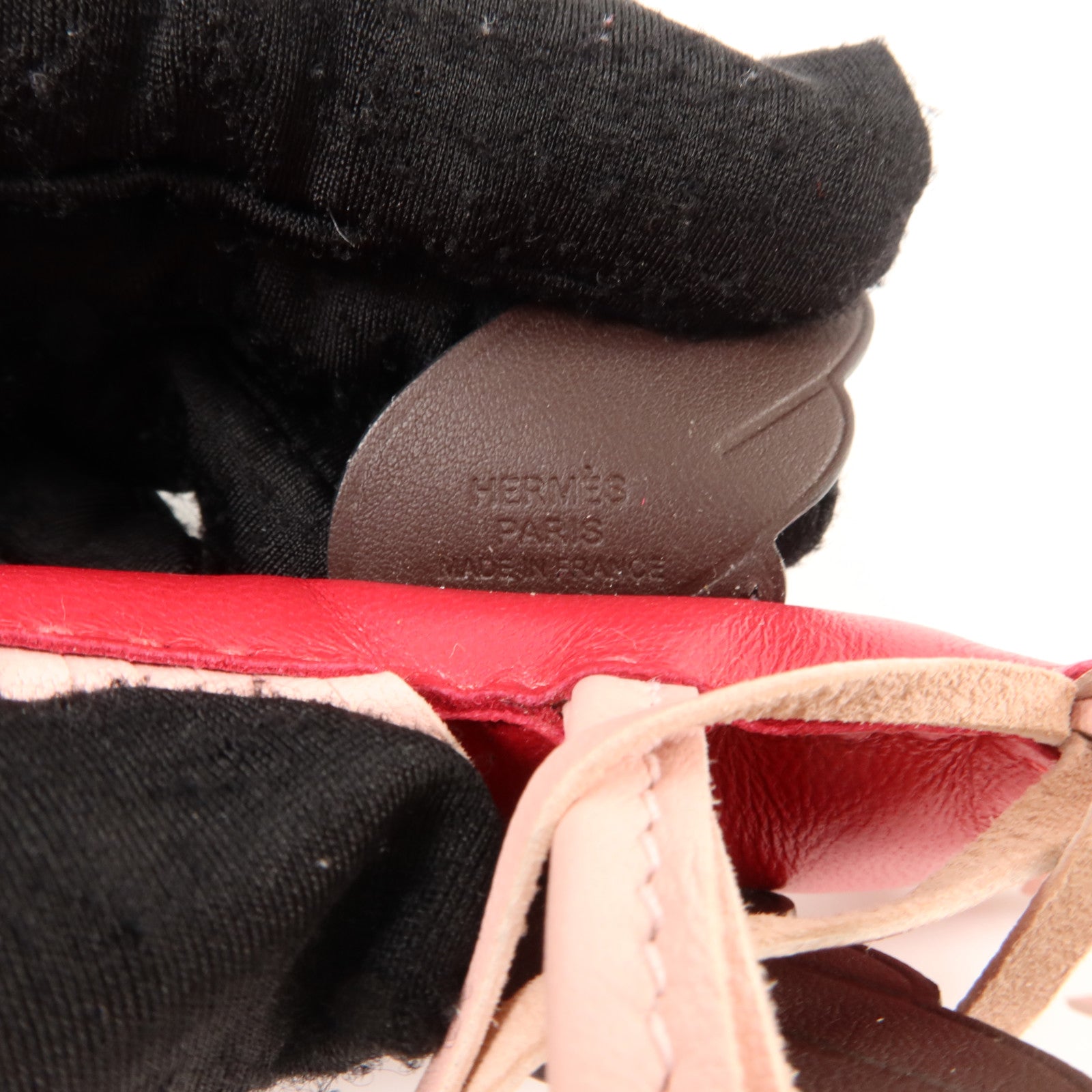 HERMES Milo皮革Rodeo Pegase PM掛飾Framboise/Rose Sakura/Rouge Sellier