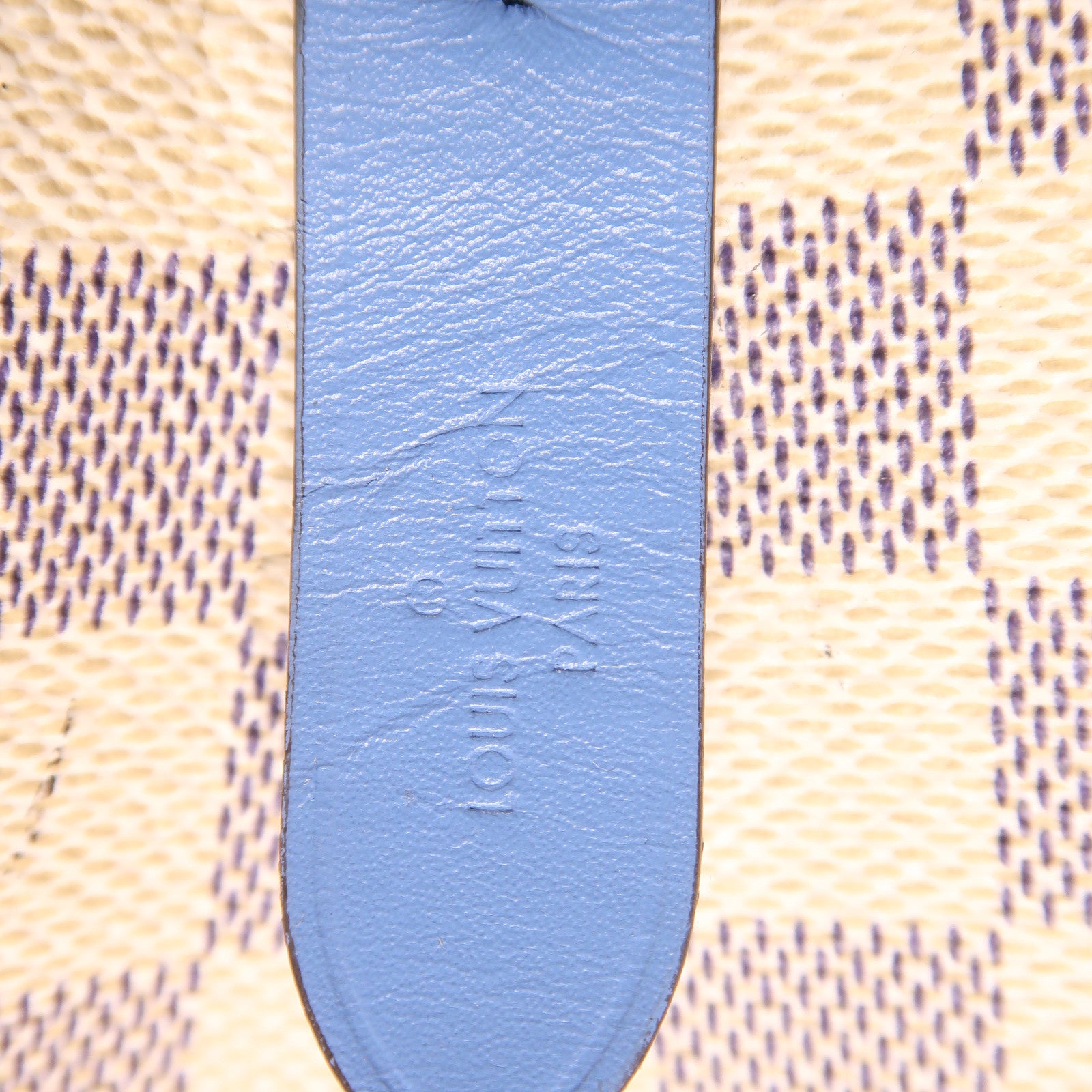 LOUIS VUITTON Damier Azur Neo Noe金扣肩背袋白色/藍色