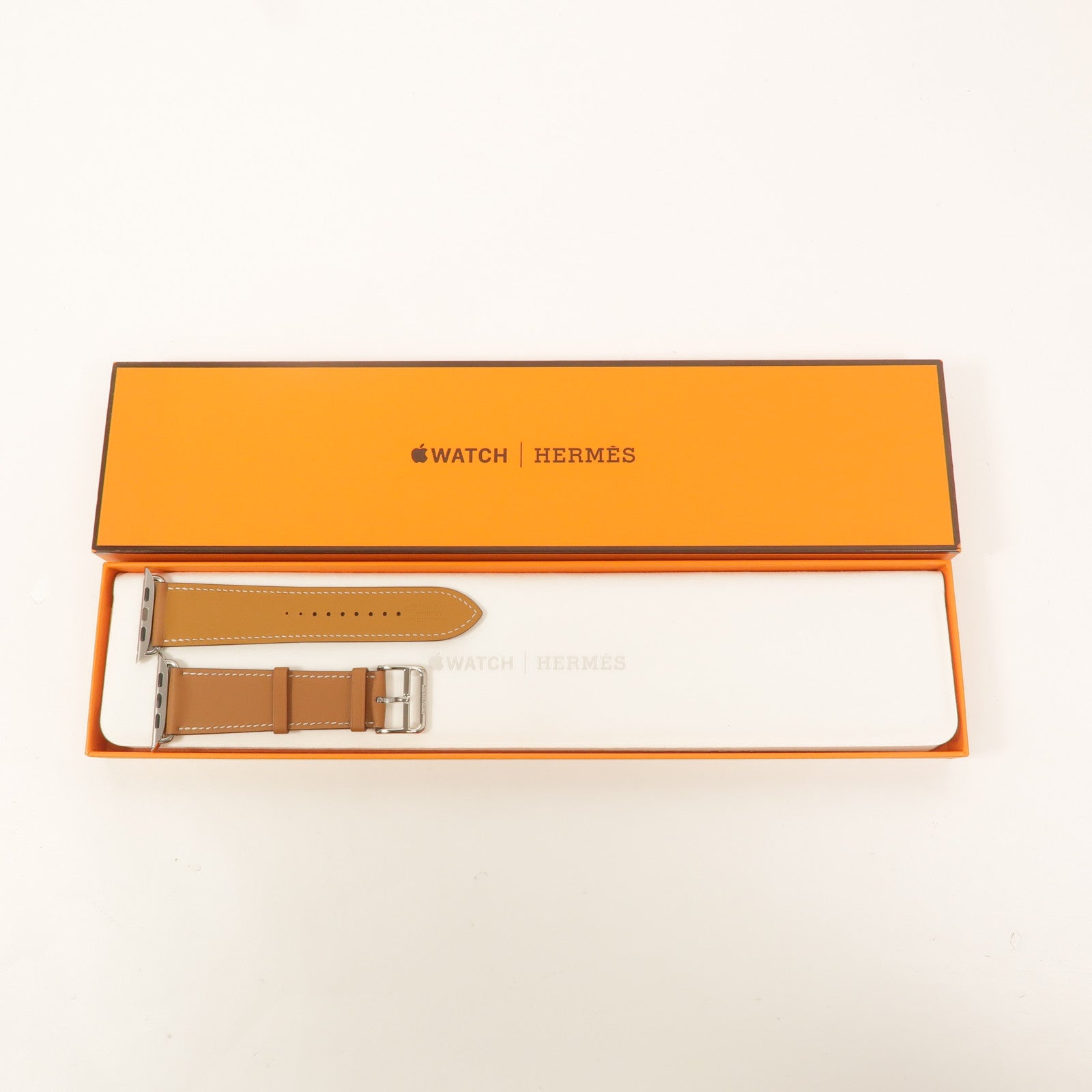 HERMES Swift皮革Apple Watch Hermes Single Tour Band錶帶Gold