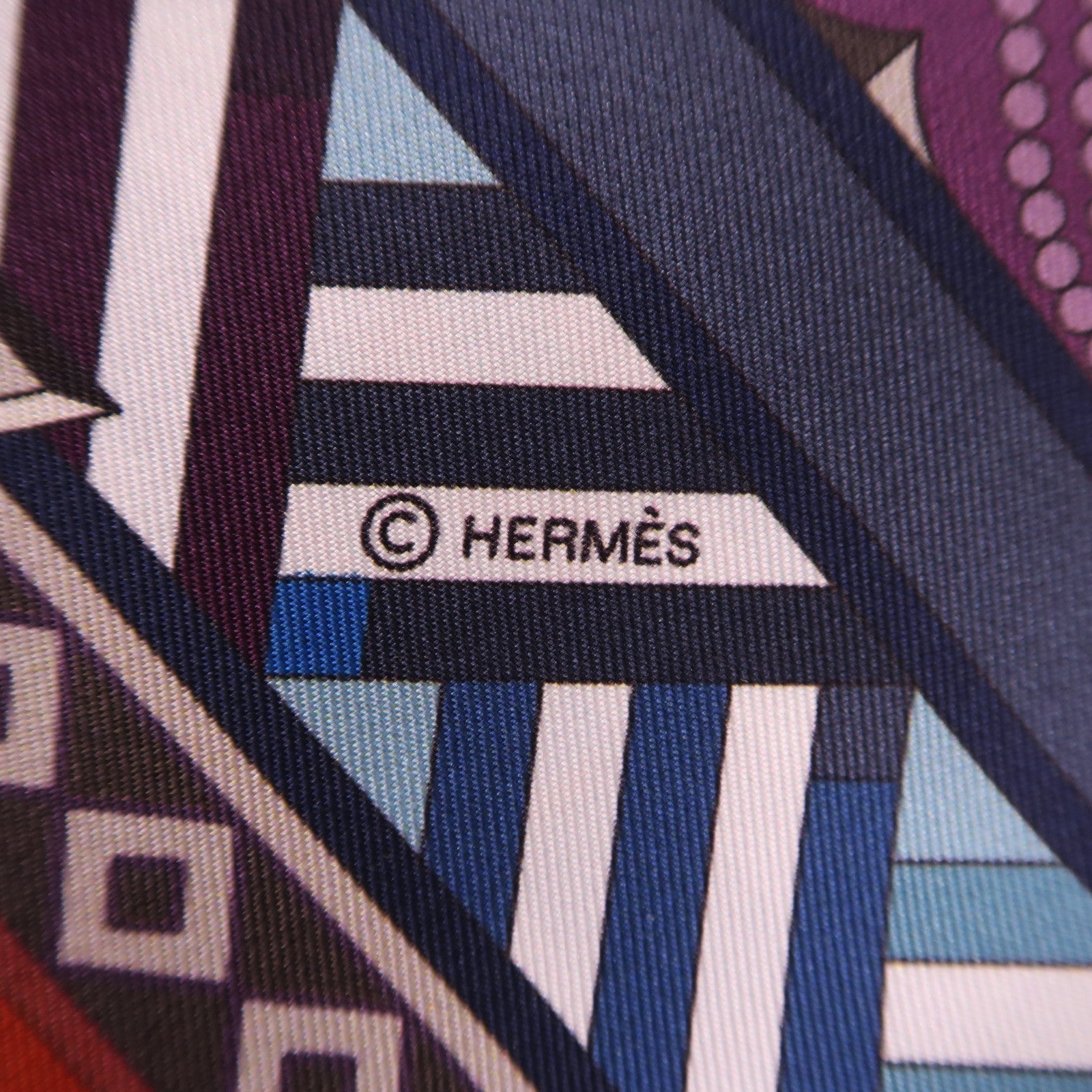 HERMES 絲質Max Twilly絲巾Blue
