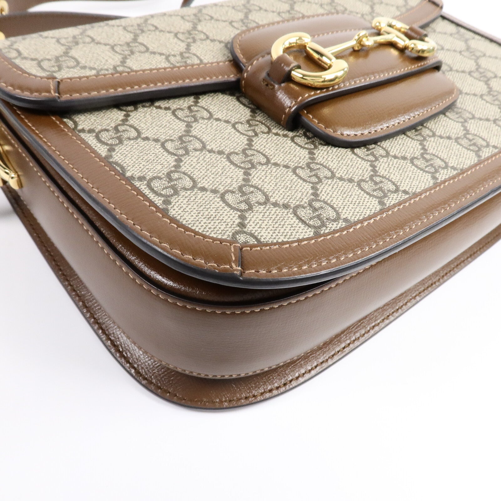 GUCCI 塗層帆布Horsebit 1955 MM肩背袋