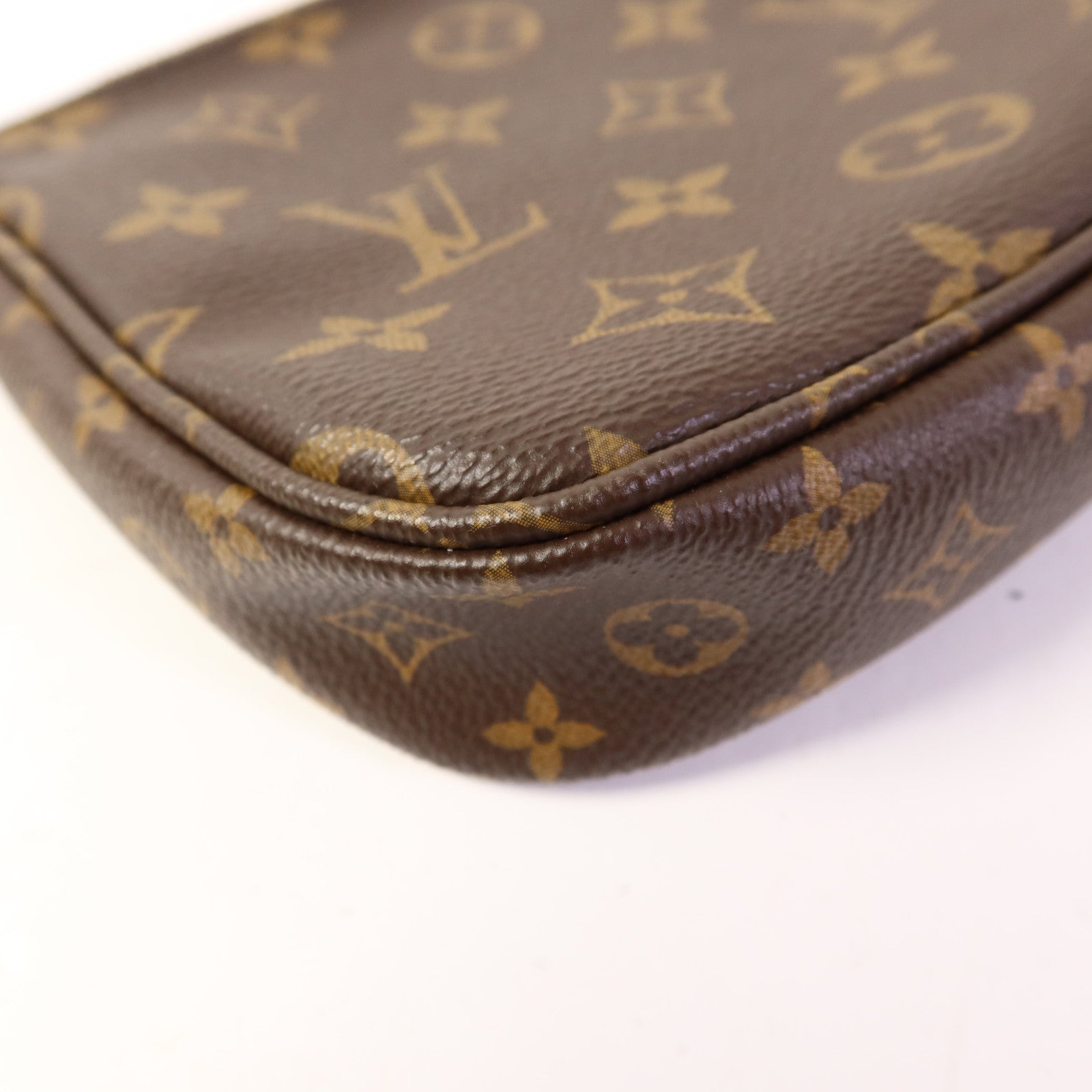 LOUIS VUITTON Monogram Multi Pochette Accessoires金扣手挽肩背兩用袋棕色