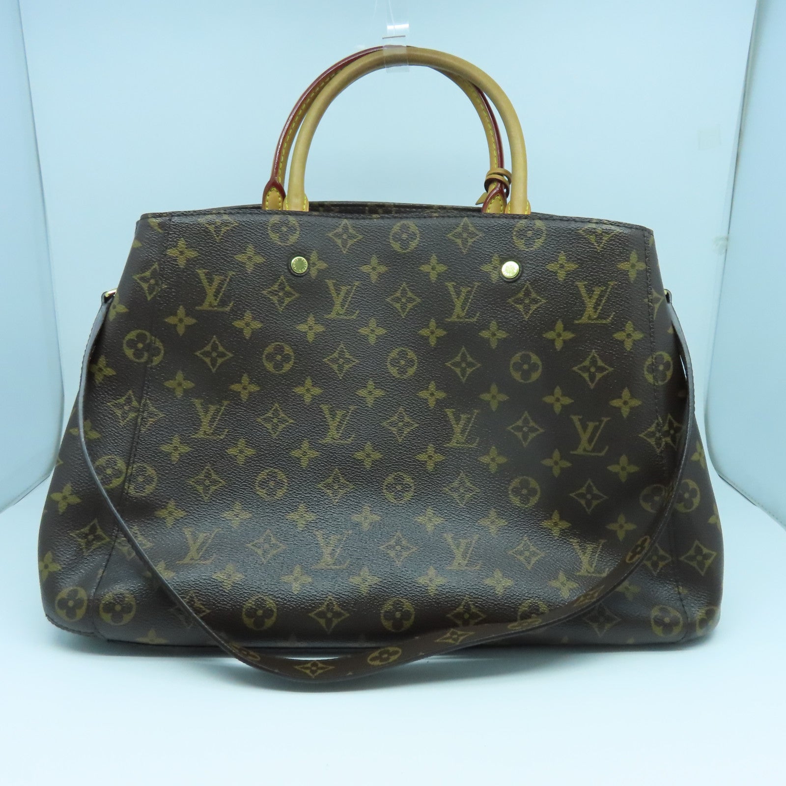 LOUIS VUITTON 【激減優惠】Montaigne GM 2 Way Shoulder金扣肩背袋啡色