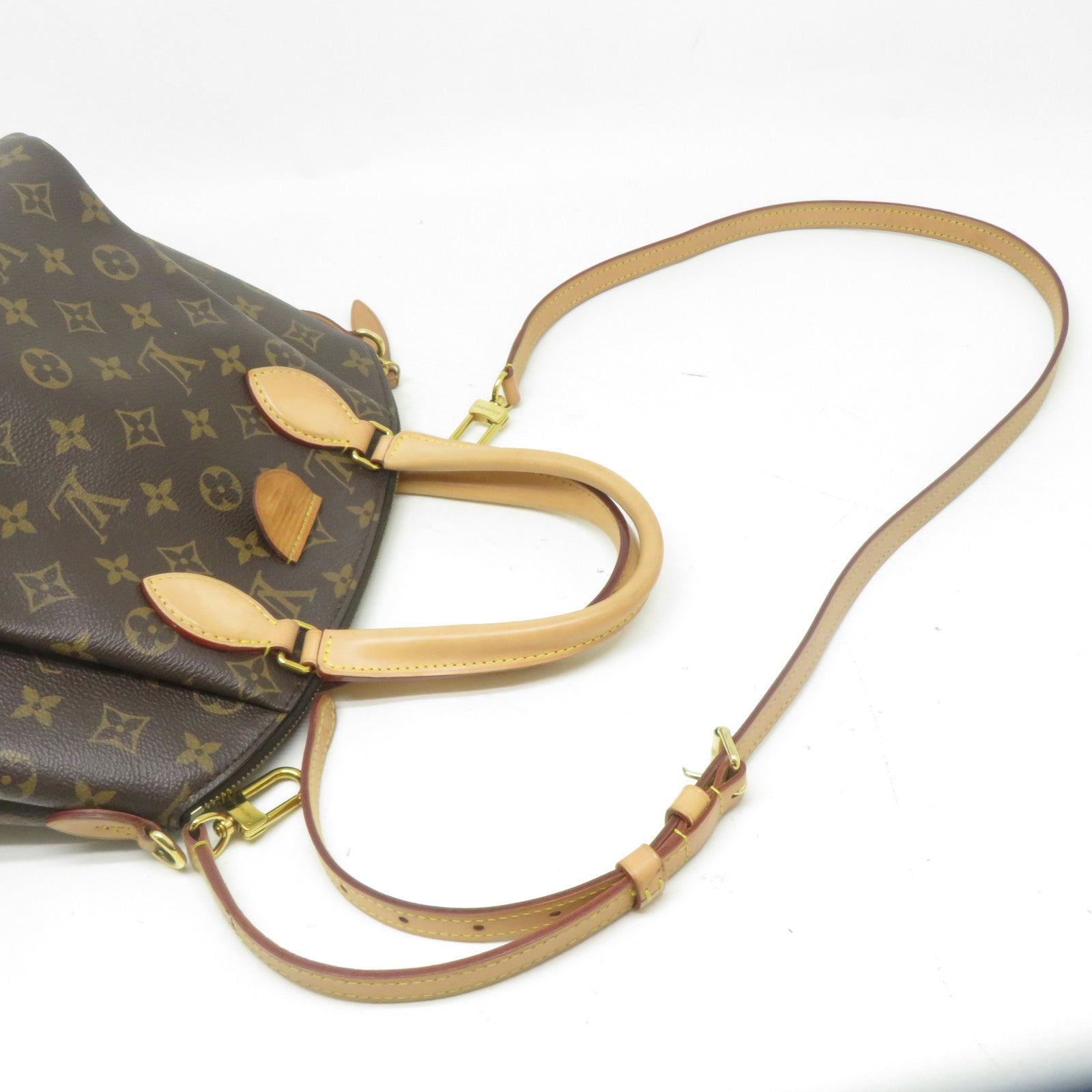 LOUIS VUITTON Monogram Rivoli PM金扣手挽肩背兩用袋啡色