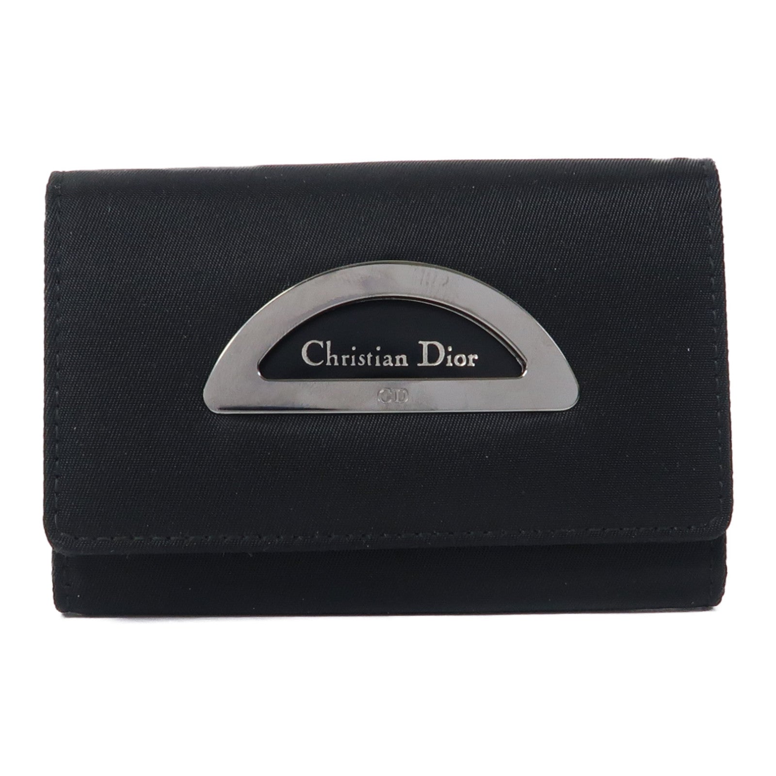 Dior 尼龍6 Key Holder銀扣鎖匙包黑色