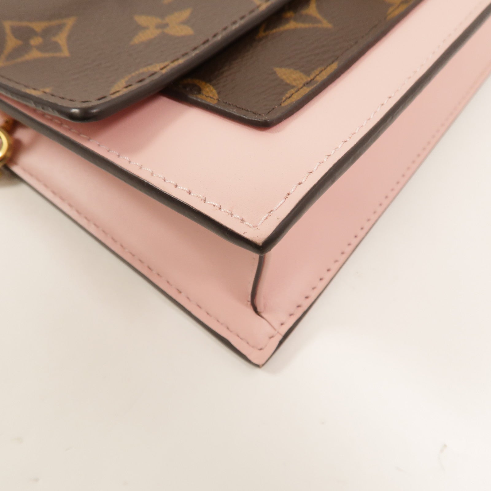 LOUIS VUITTON Monogram Flore Chain Wallet鏈帶肩背袋