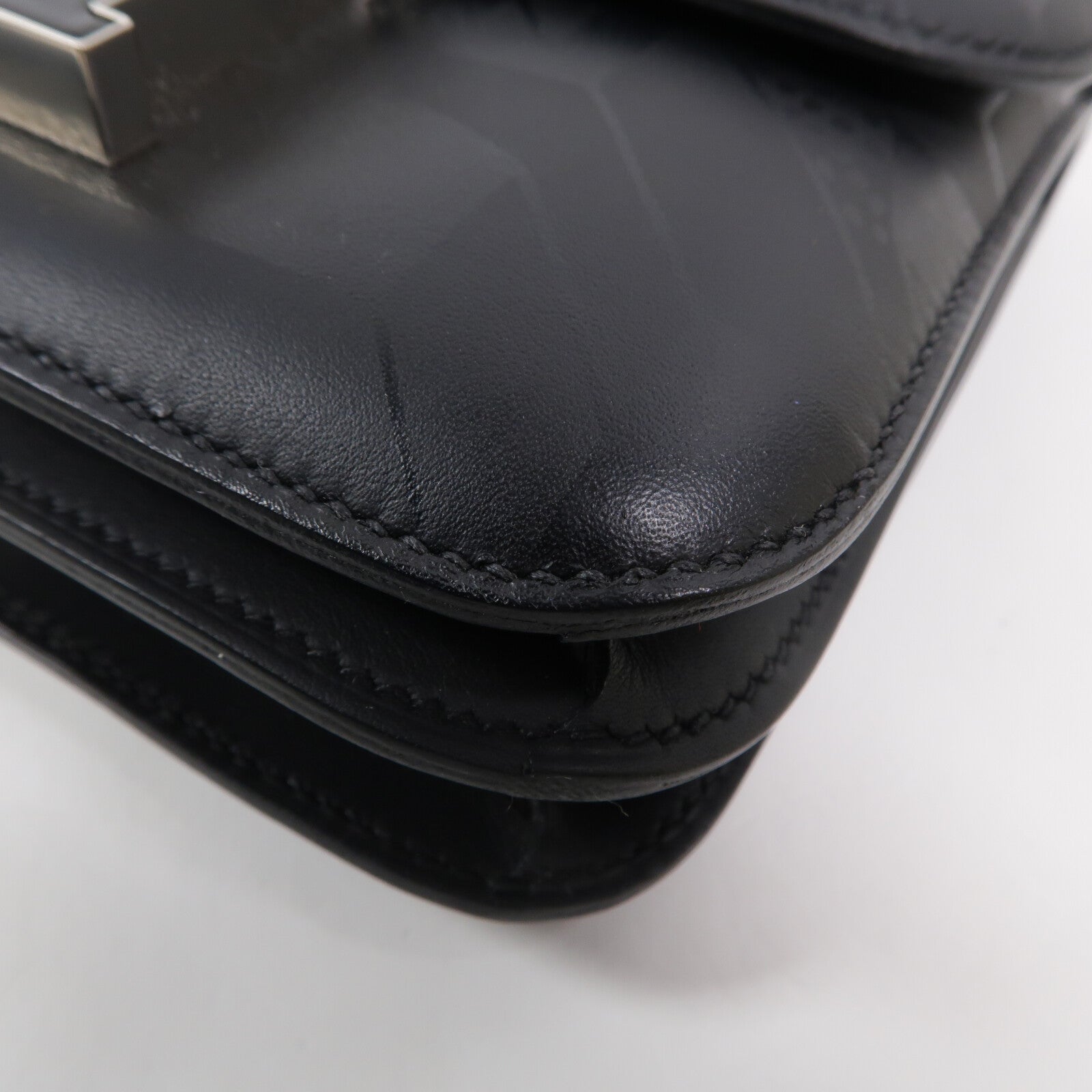 HERMES Sombrero皮革Constance Mini On A Summer Night肩背袋Noir
