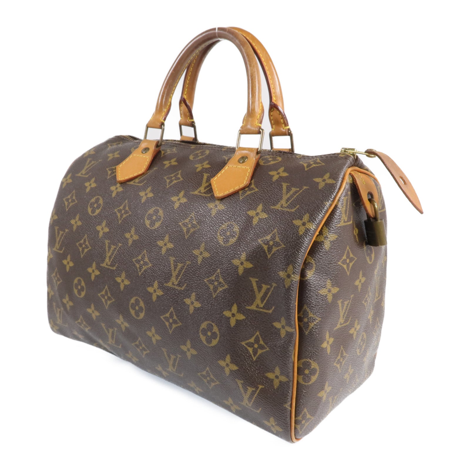 LOUIS VUITTON Monogram Speedy 30金扣手挽袋
