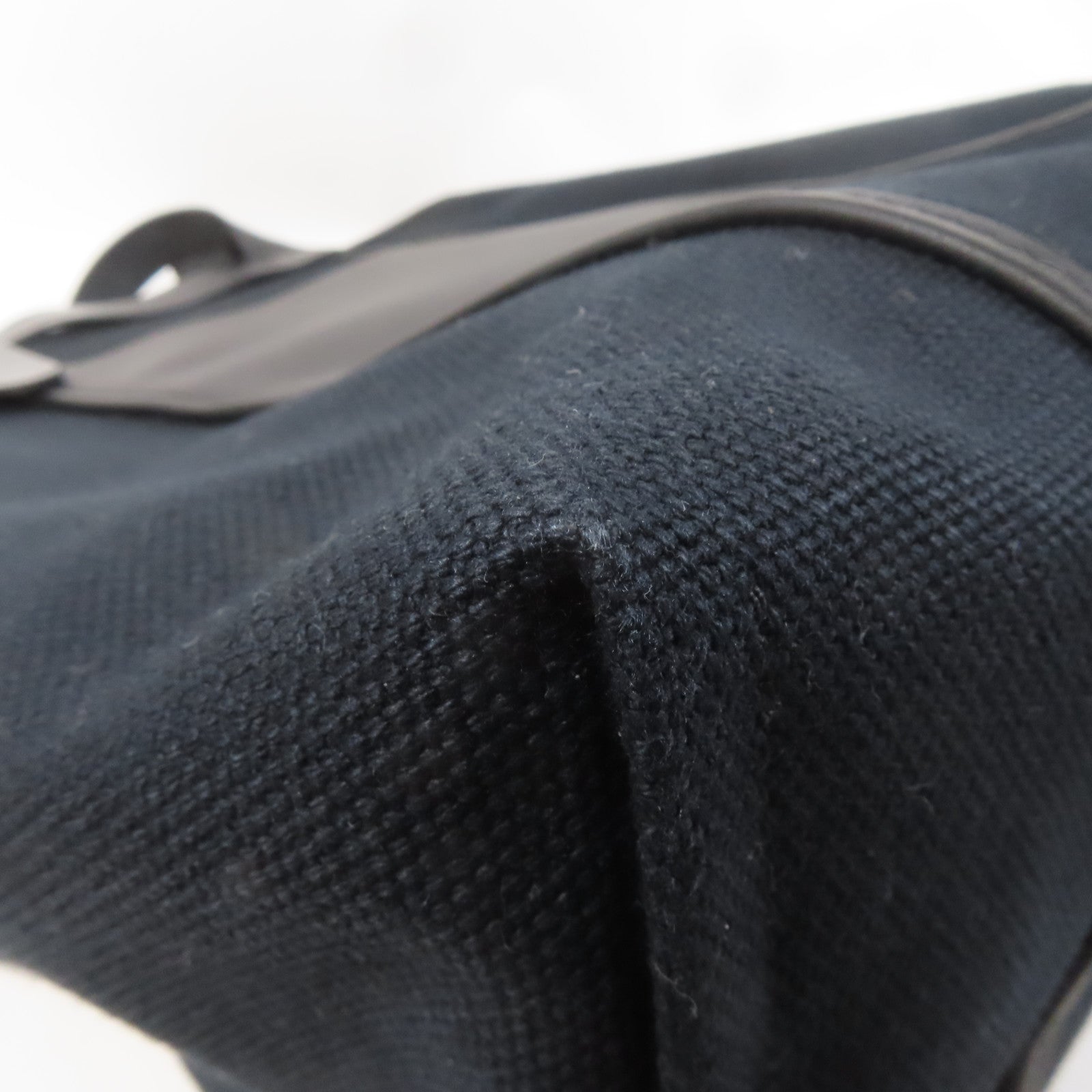 HERMES 帆布Etriviere Pocket 27銀扣手挽袋Noir黑色