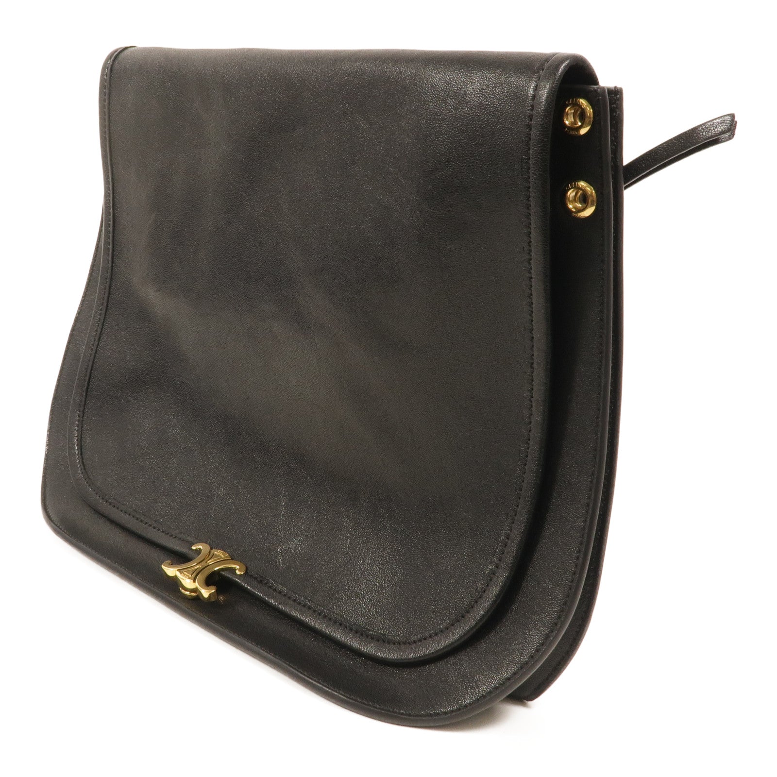 CELINE 羊皮皮革Soft Triomphe Besace肩背袋