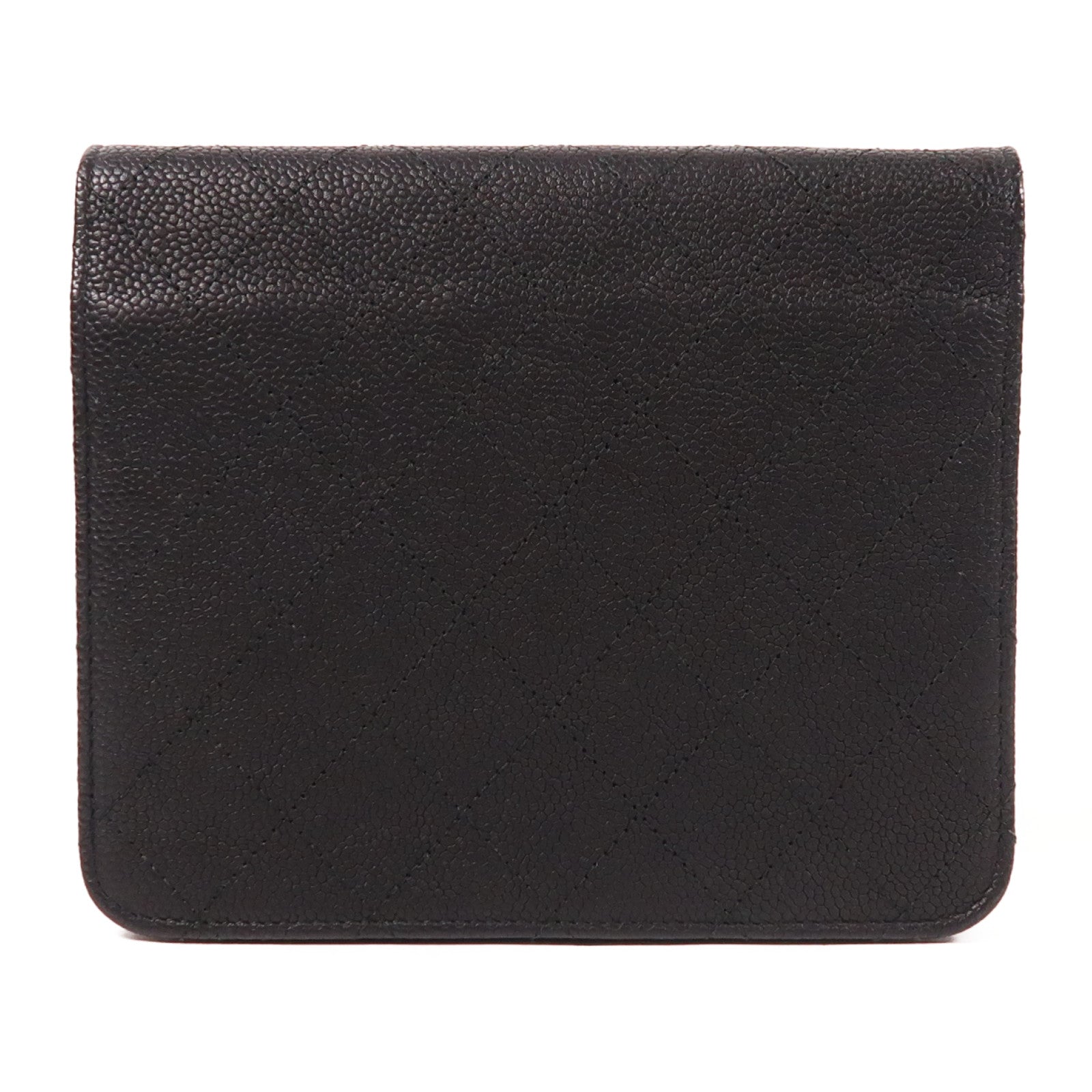 CHANEL CC GHW Chain Shoulder Bag Calfskin Leather Black