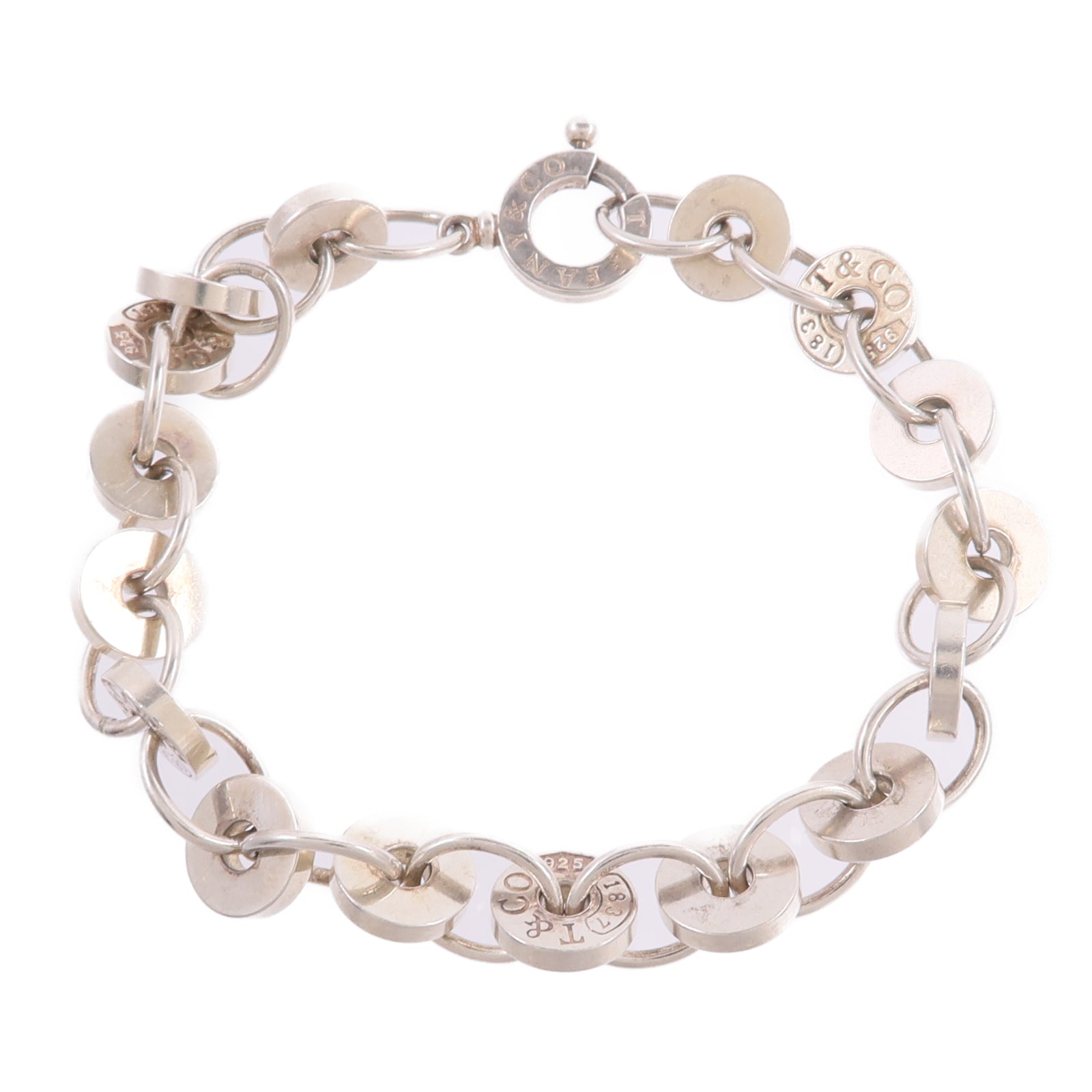 TIFFANY＆CO 925純銀1837 Circle Bracelet手鏈