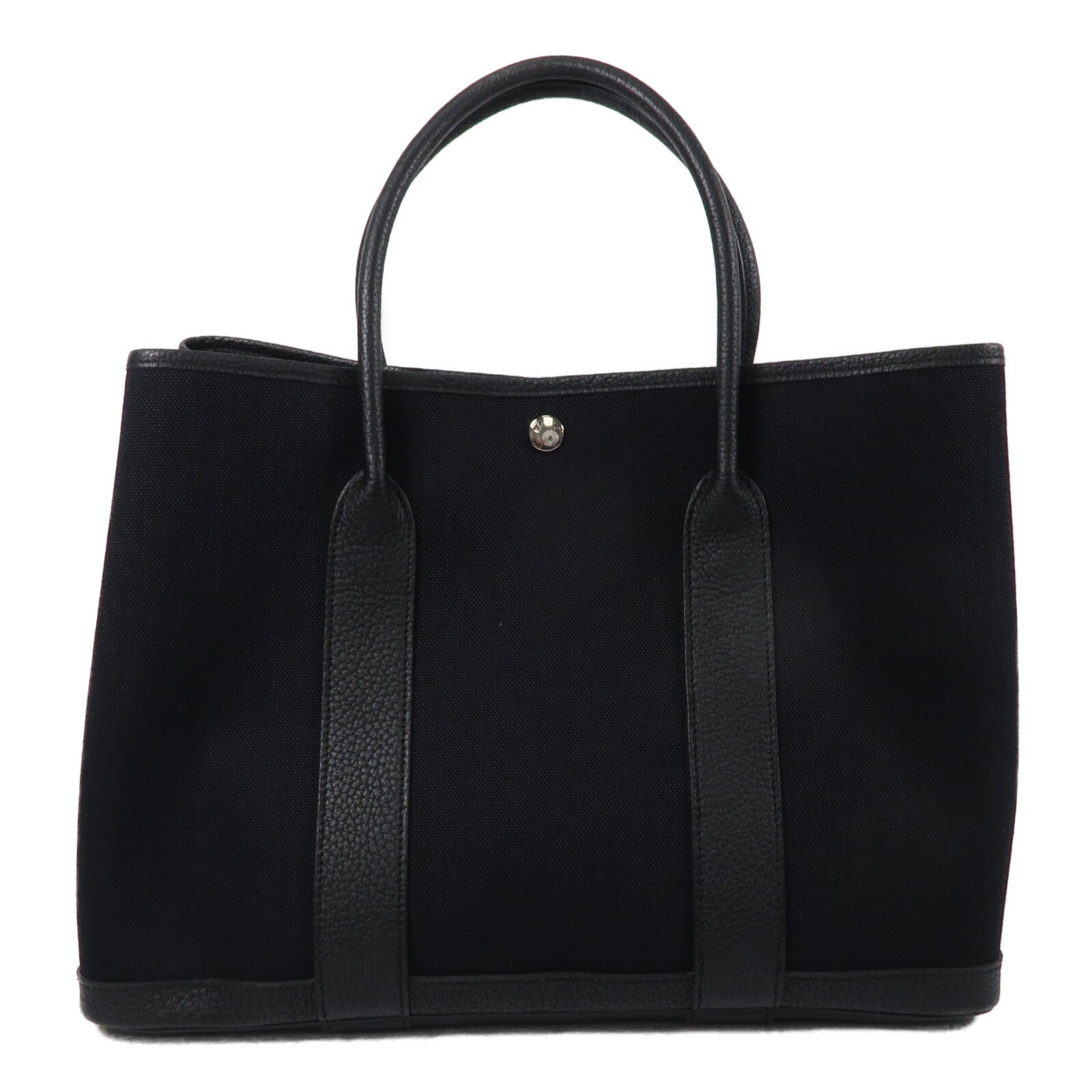 HERMES 帆布Garden Party PM手挽袋Noir