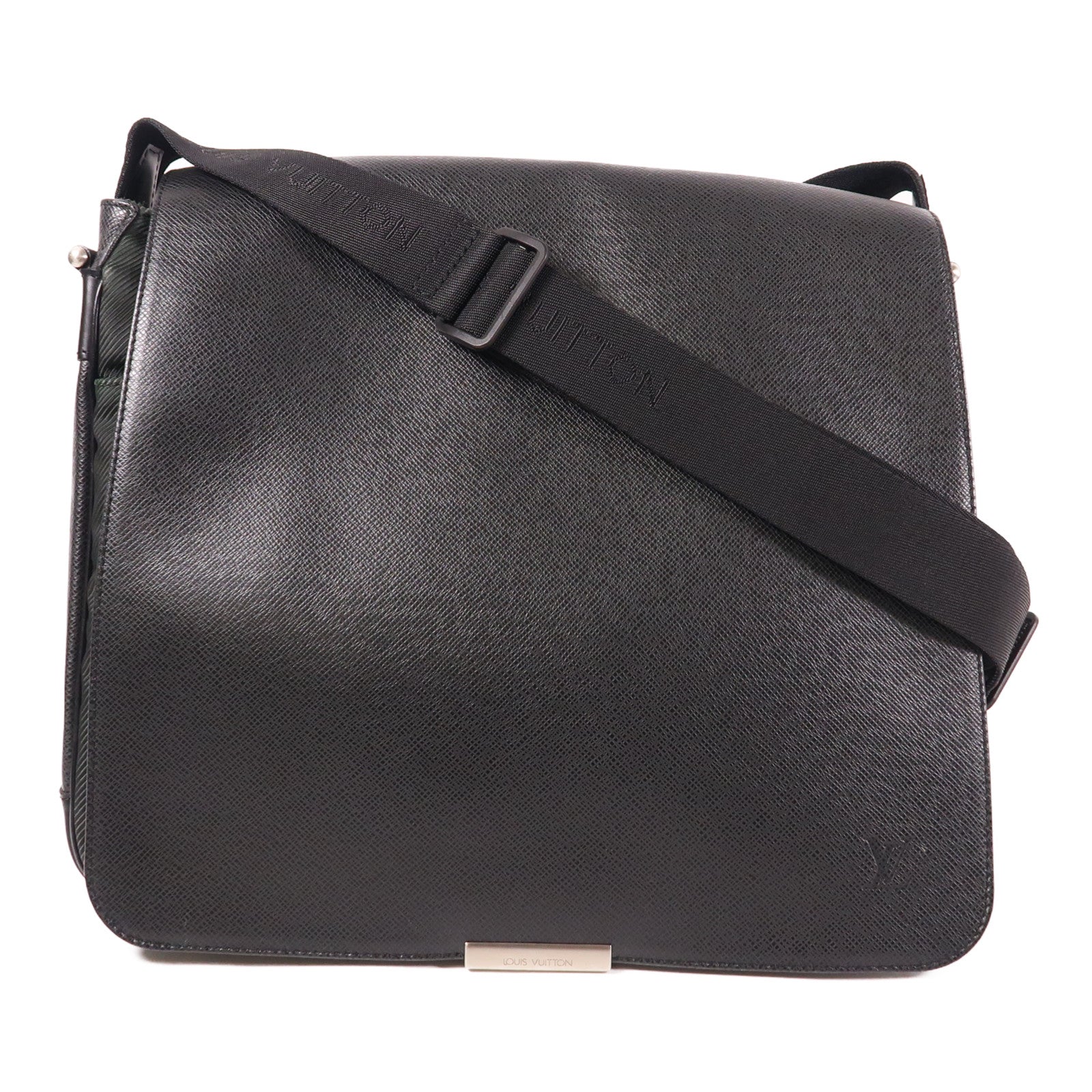 LOUIS VUITTON 【激減優惠】Taiga皮革Taiga Victor銀扣肩背袋