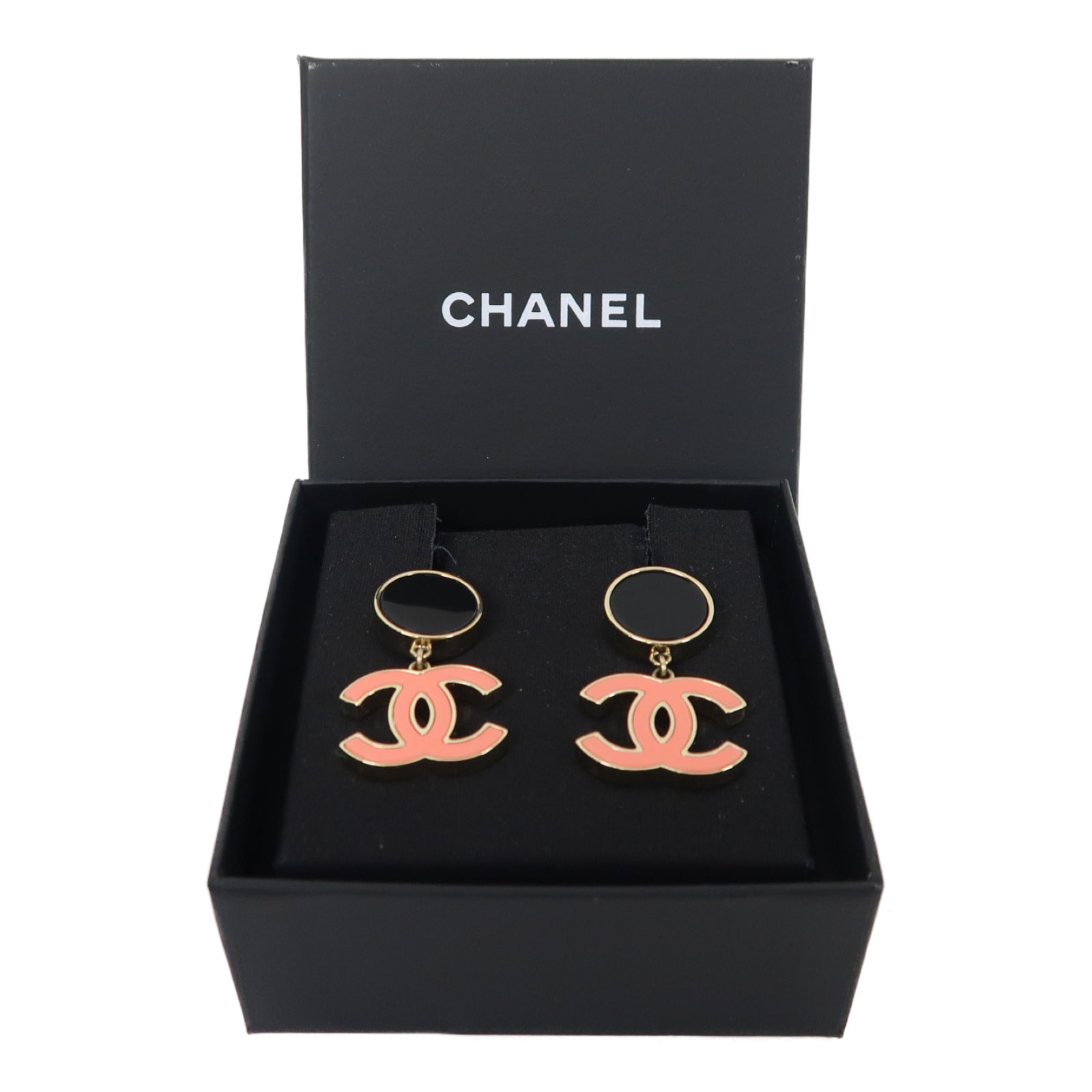 CHANEL 金屬Earrings耳環金色/粉紅色/黑色