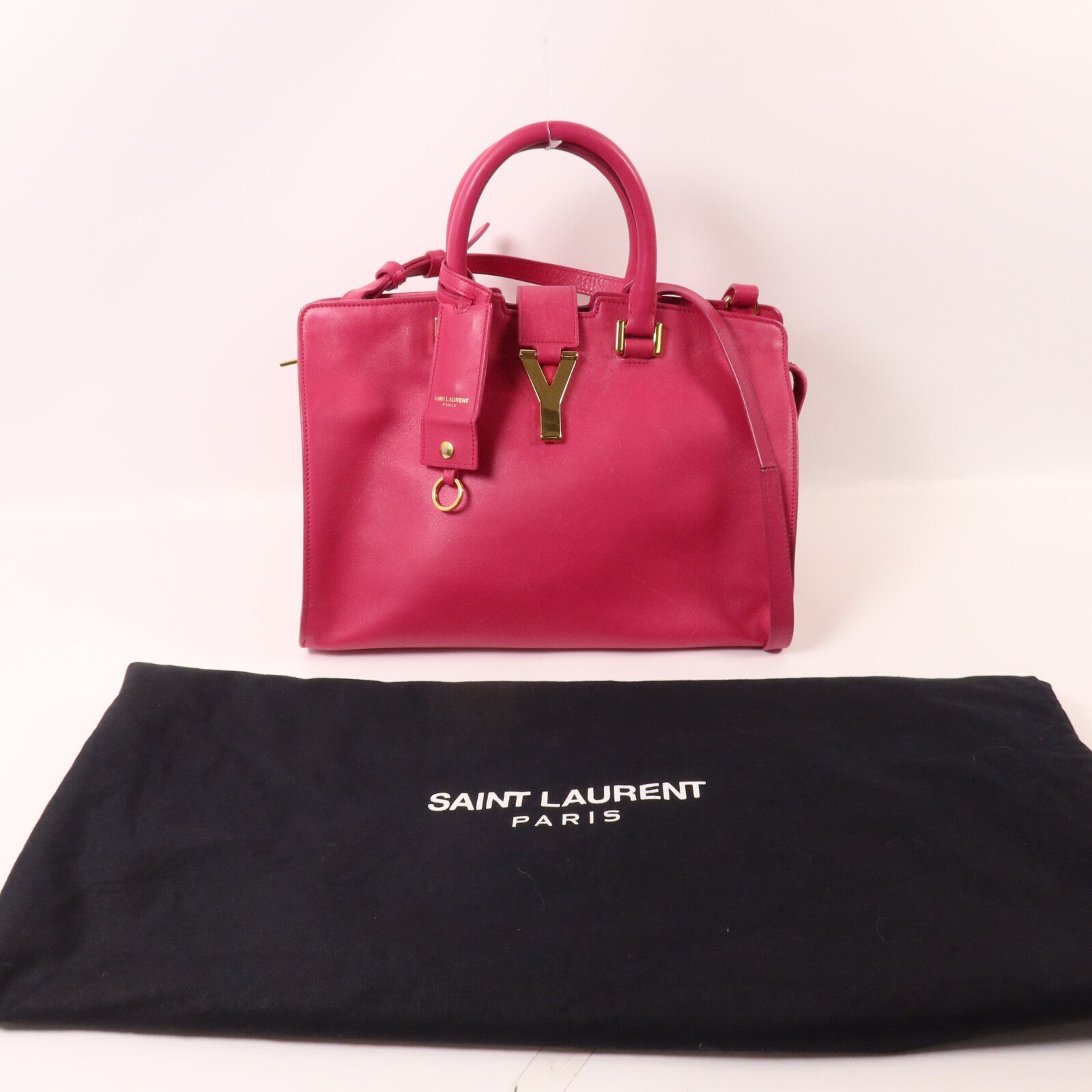 SAINT LAURENT 牛皮皮革Cabas Y Bag手挽肩背兩用袋