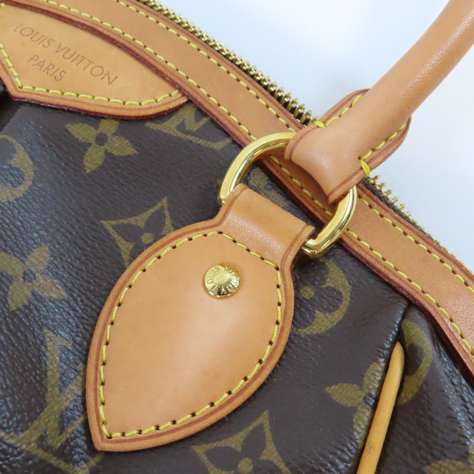 LOUIS VUITTON Monogram Tivoli PM金扣手挽袋啡色