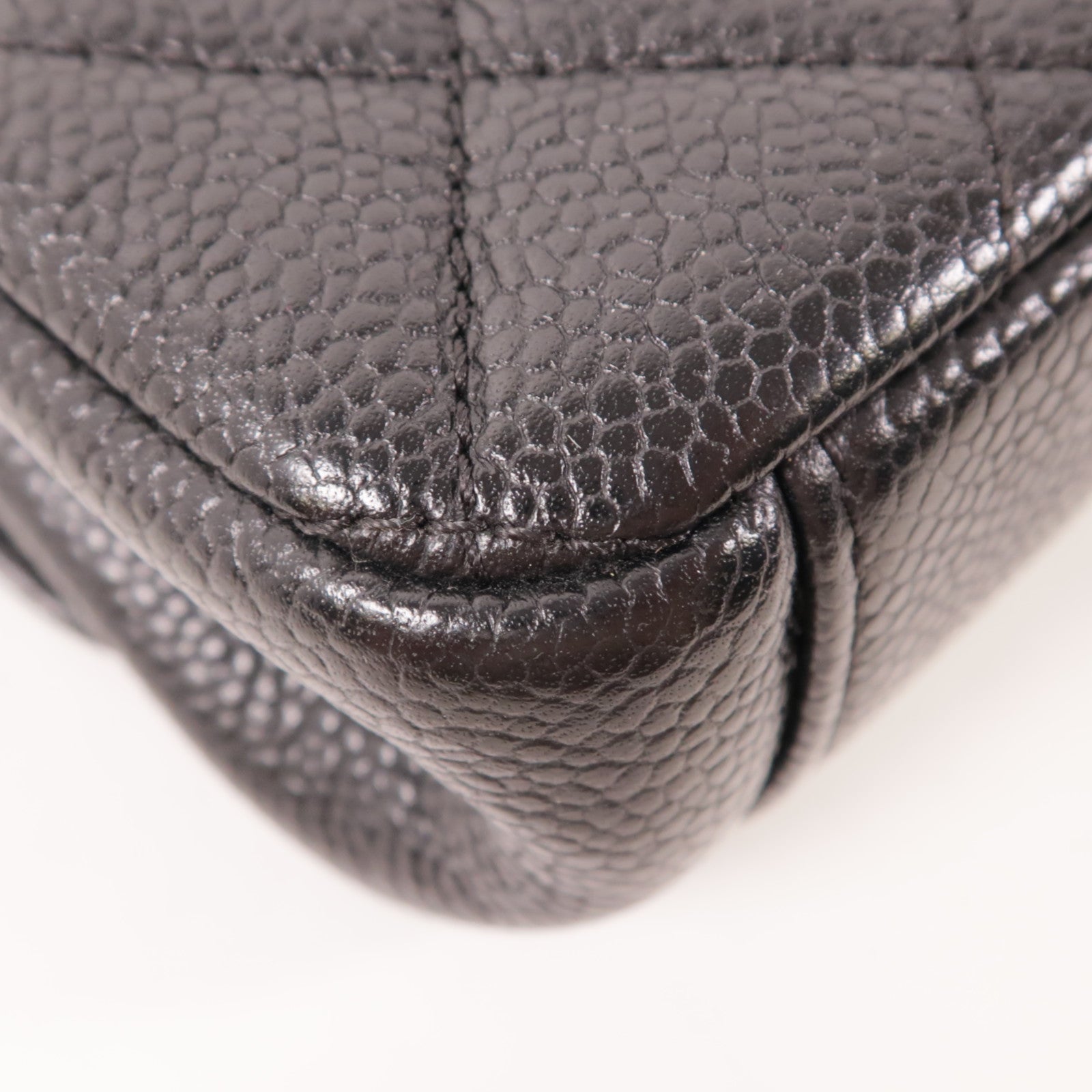 CHANEL 牛皮皮革Chain Shoulder金扣鏈帶肩背袋