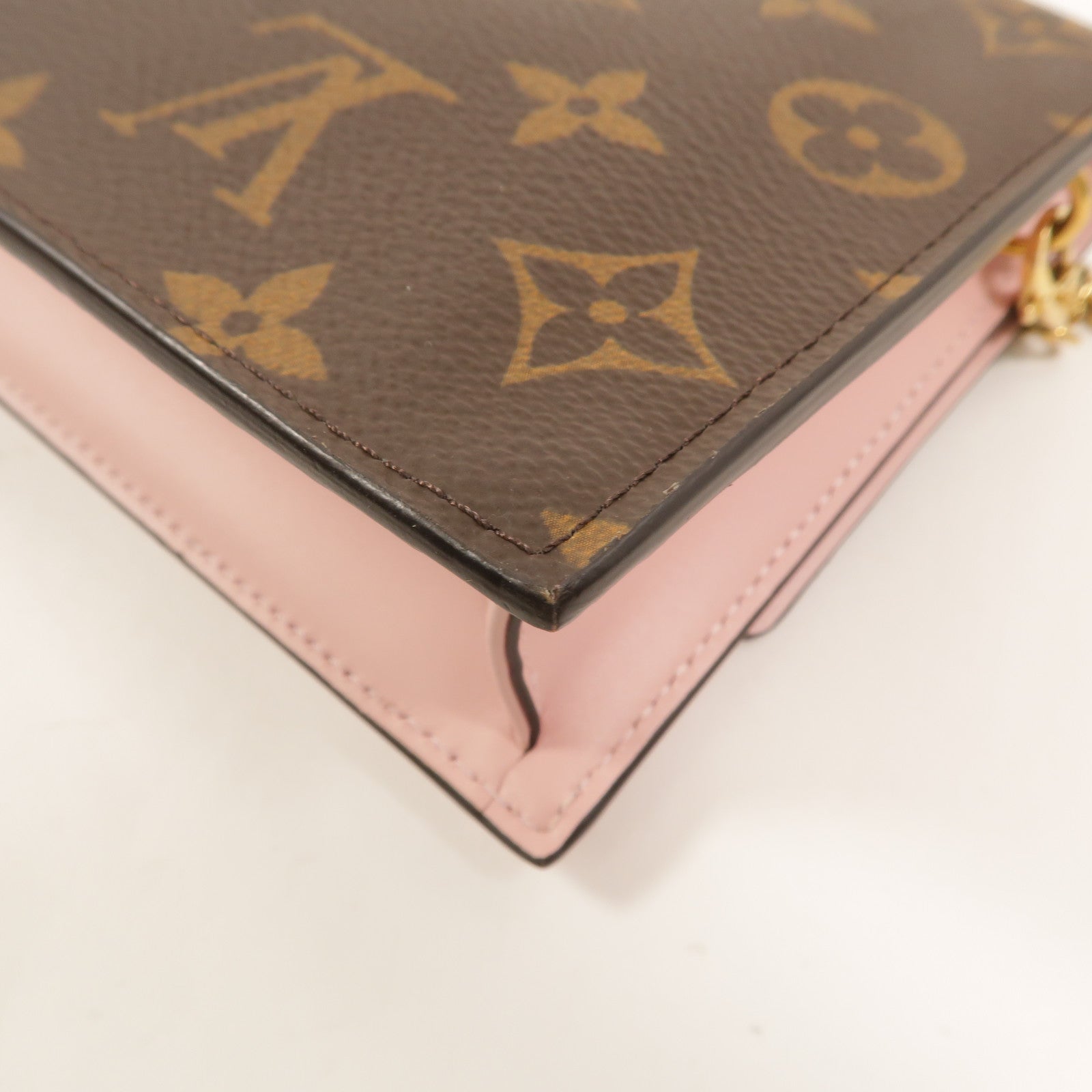 LOUIS VUITTON Monogram Flore Chain Wallet鏈帶肩背袋