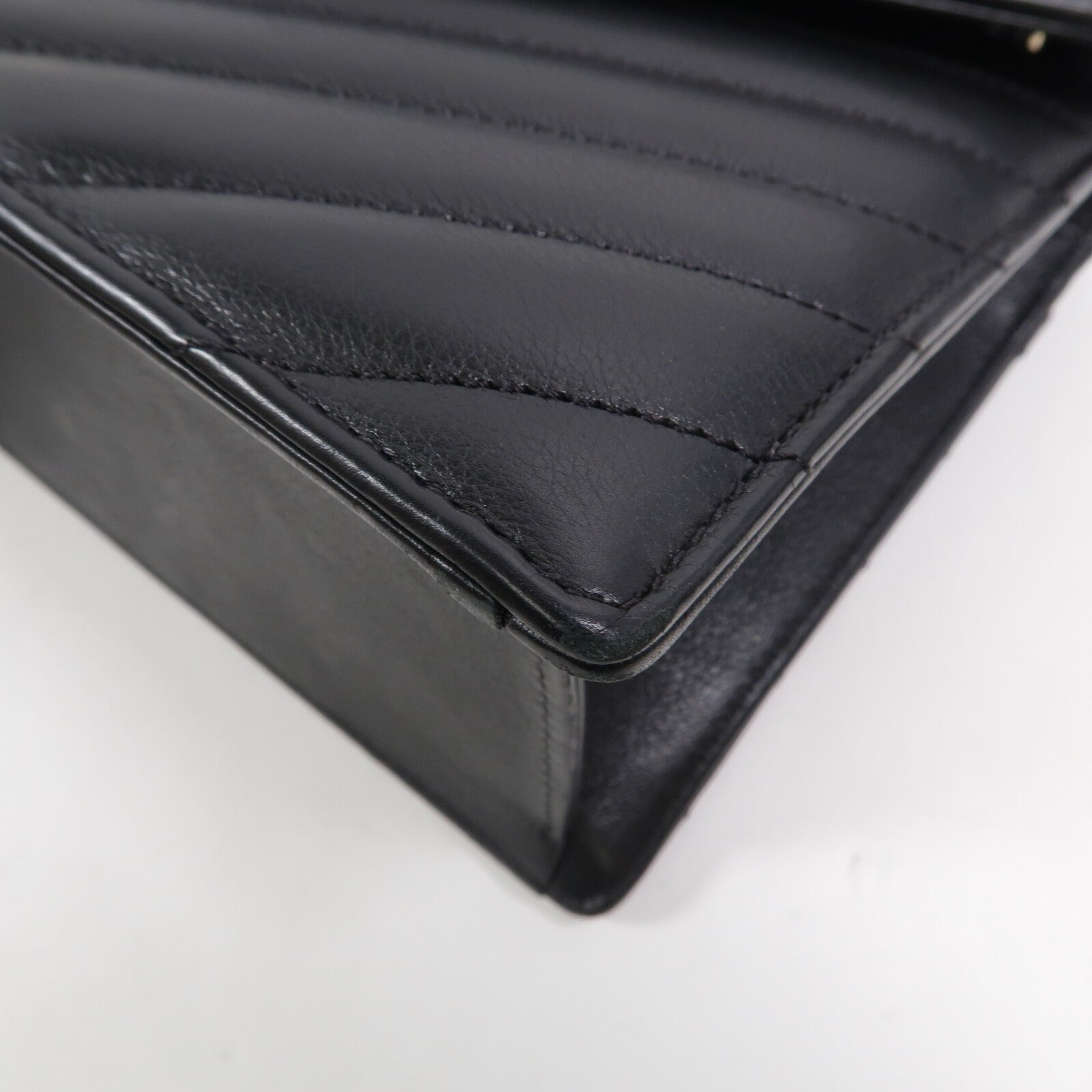 CHANEL 牛皮皮革Large Chevron Flap鏈帶肩背袋