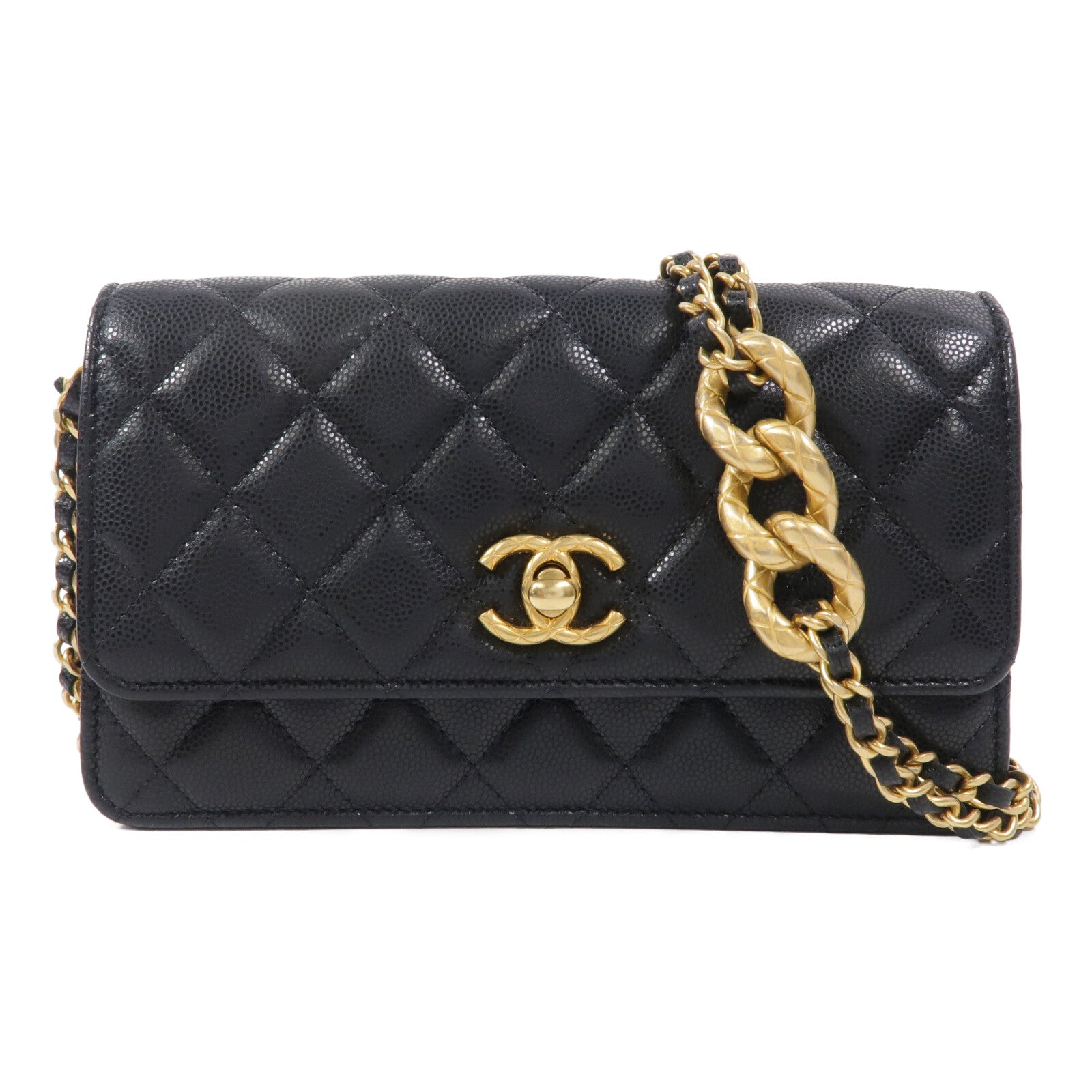 CHANEL 牛皮皮革WOC Wallet On Chain鏈帶肩背袋
