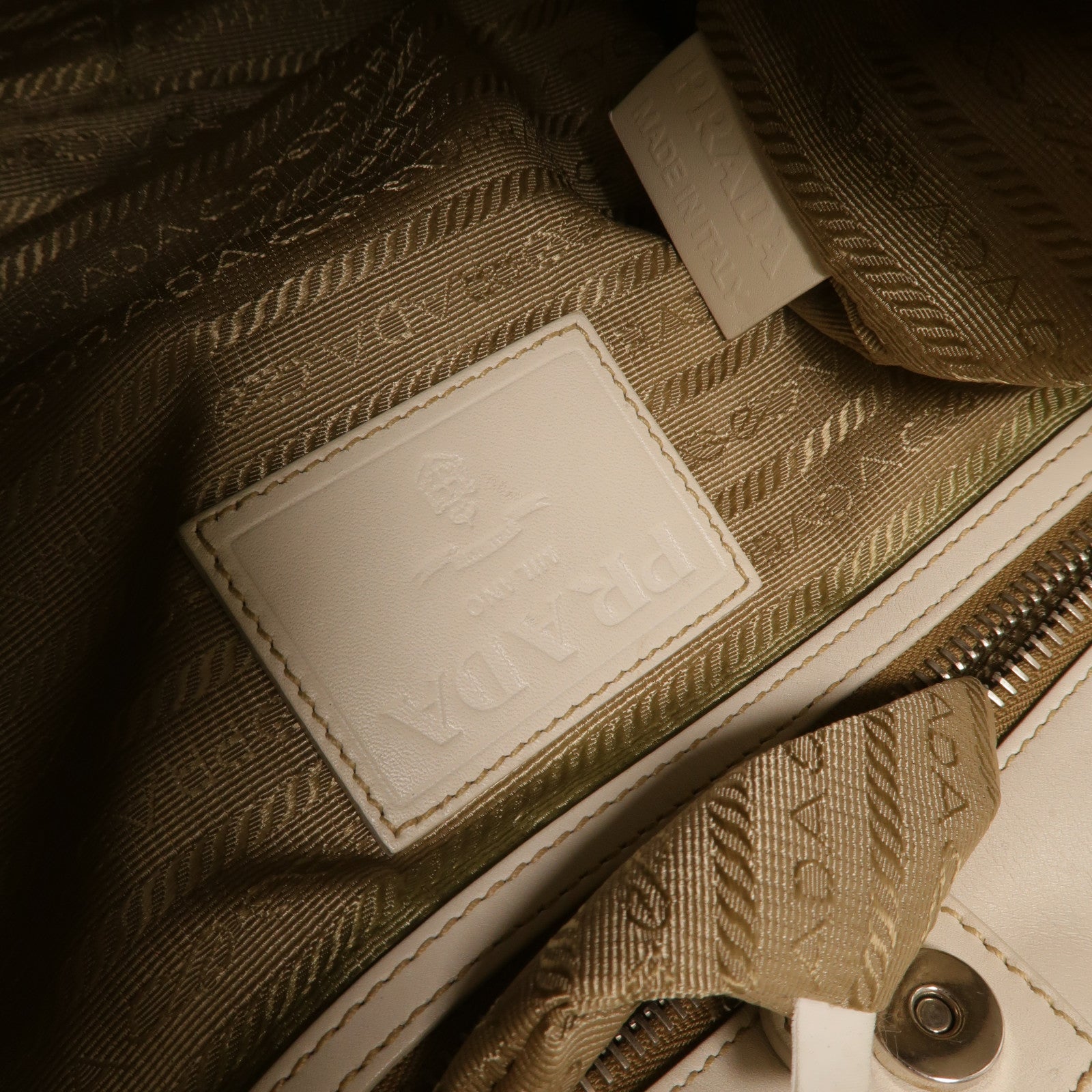 PRADA 帆布Logo Jacquard肩背袋