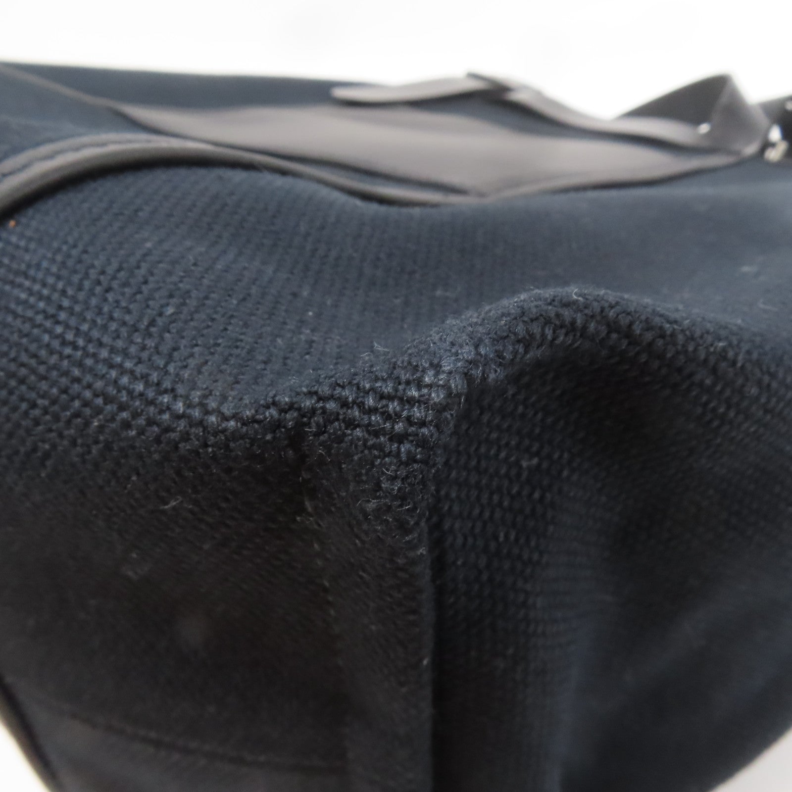 HERMES 帆布Etriviere Pocket 27銀扣手挽袋Noir黑色
