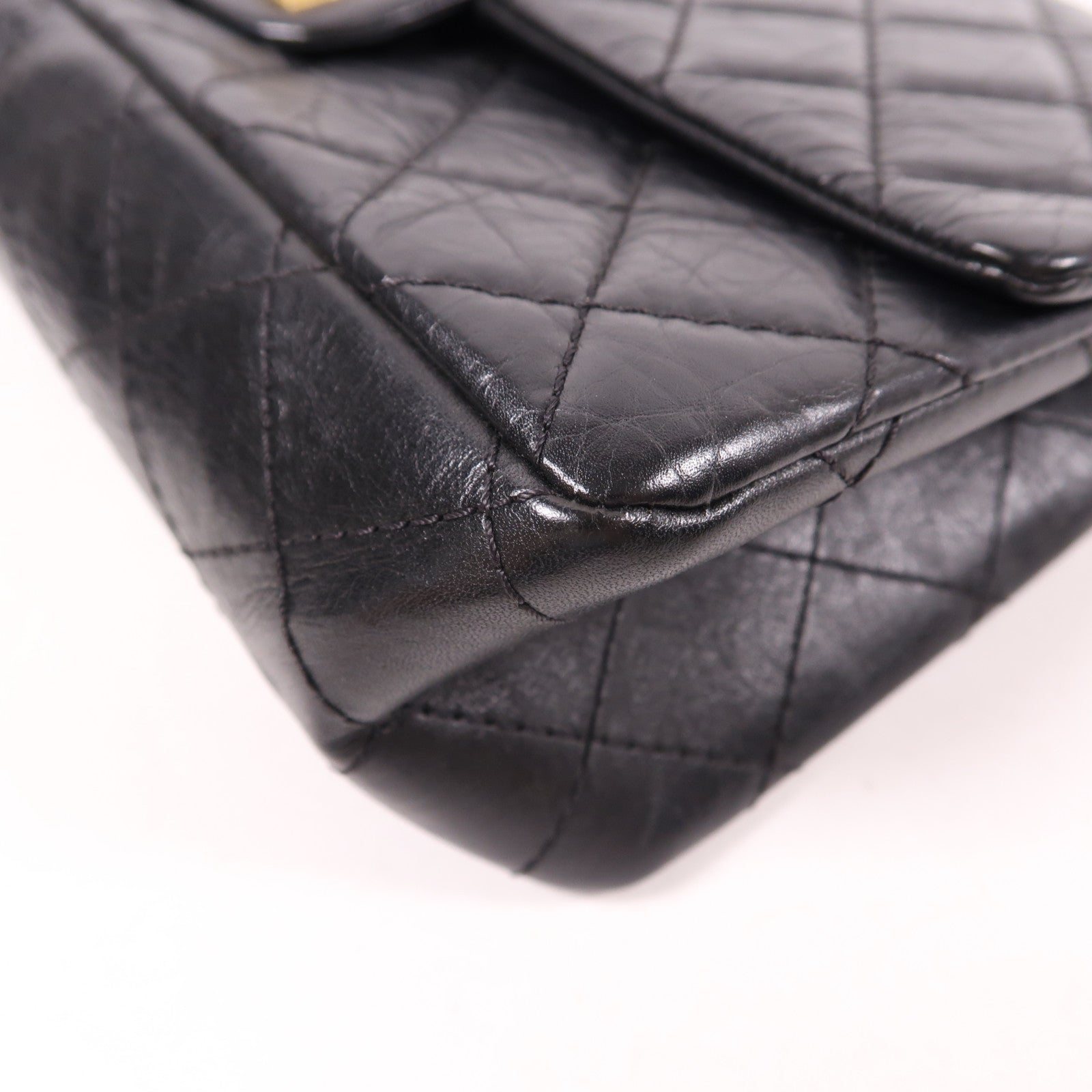 CHANEL 牛皮皮革2.55 Medium金扣鏈帶肩背袋
