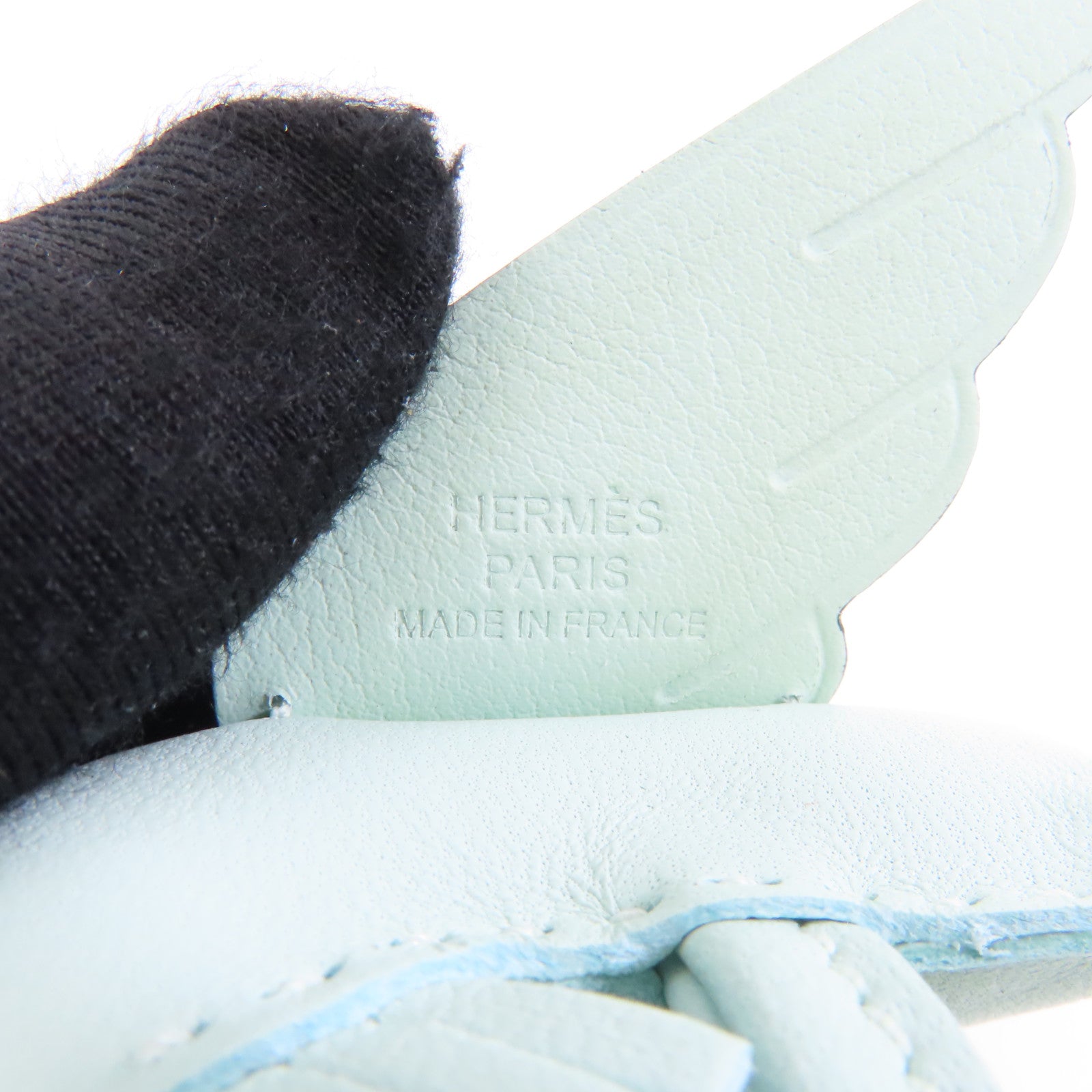 HERMES Swift皮革Rodeo Pegase PM掛飾淺綠色