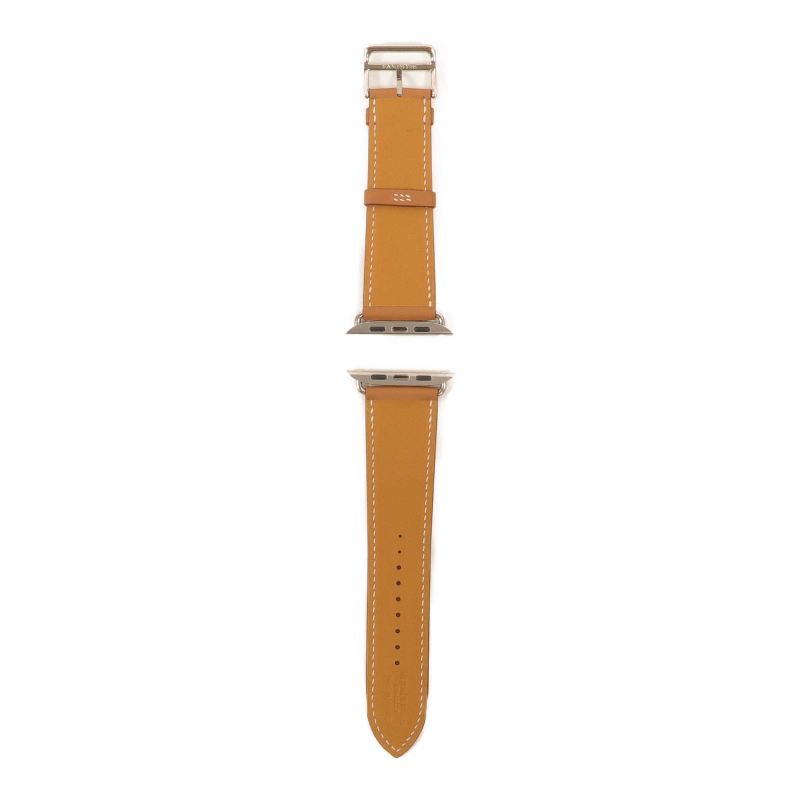 HERMES Swift皮革Apple Watch Hermes Single Tour Band錶帶Gold