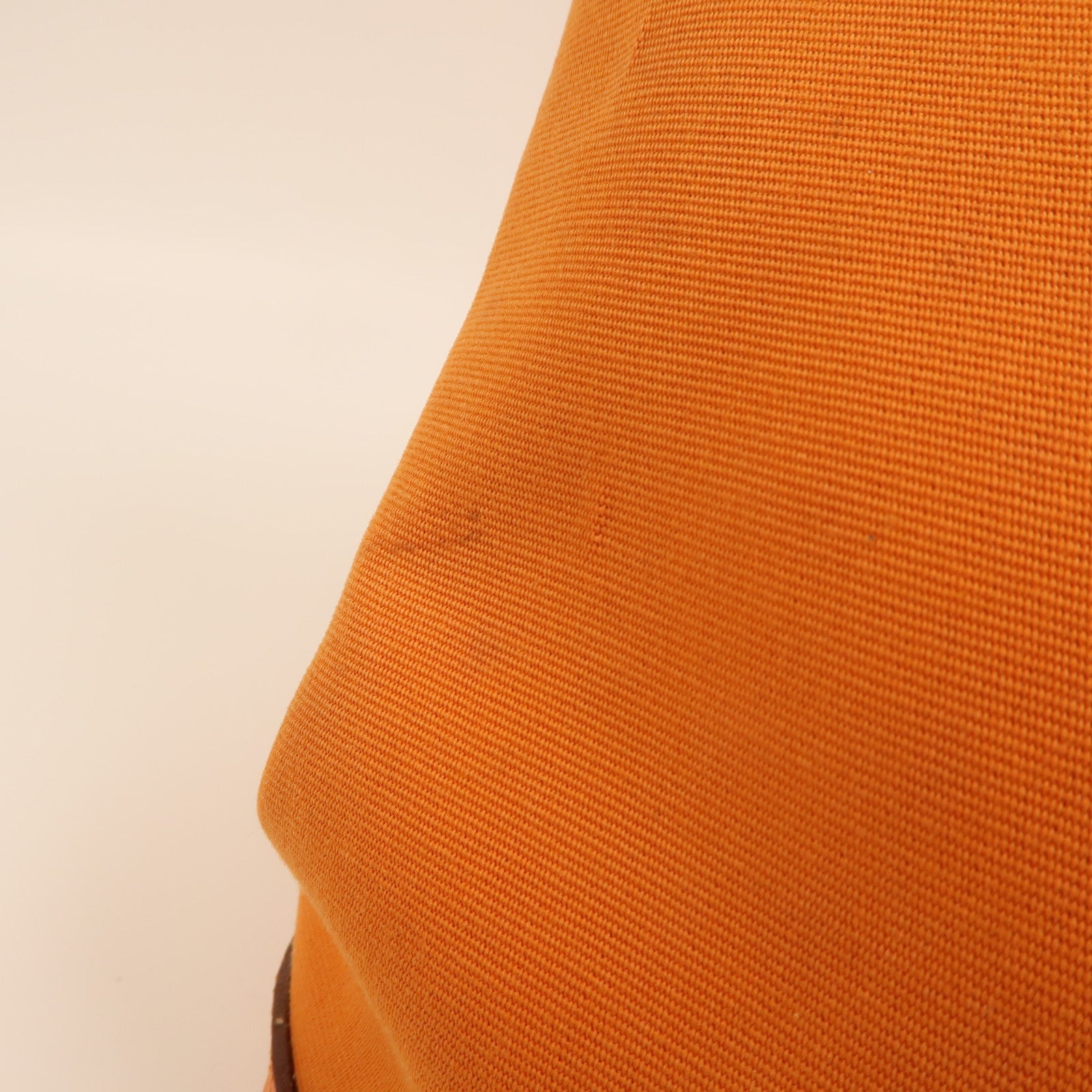 HERMES 帆布Garden Party TPM銀扣手挽袋Orange