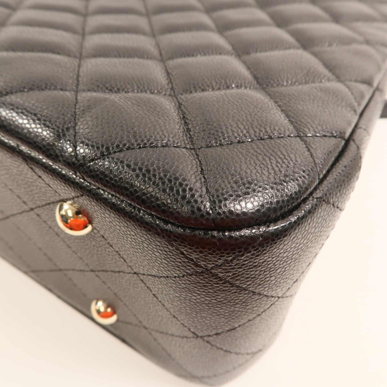 CHANEL 牛皮皮革Shoulder Bag金扣鏈帶肩背袋
