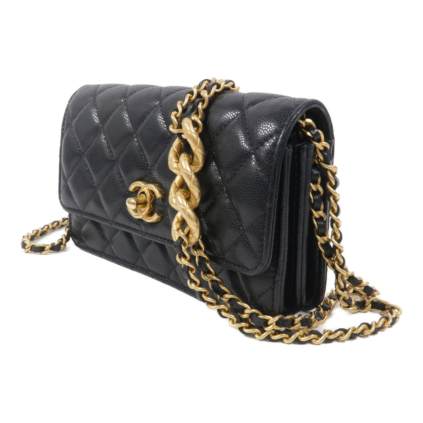 CHANEL 牛皮皮革WOC Wallet On Chain鏈帶肩背袋