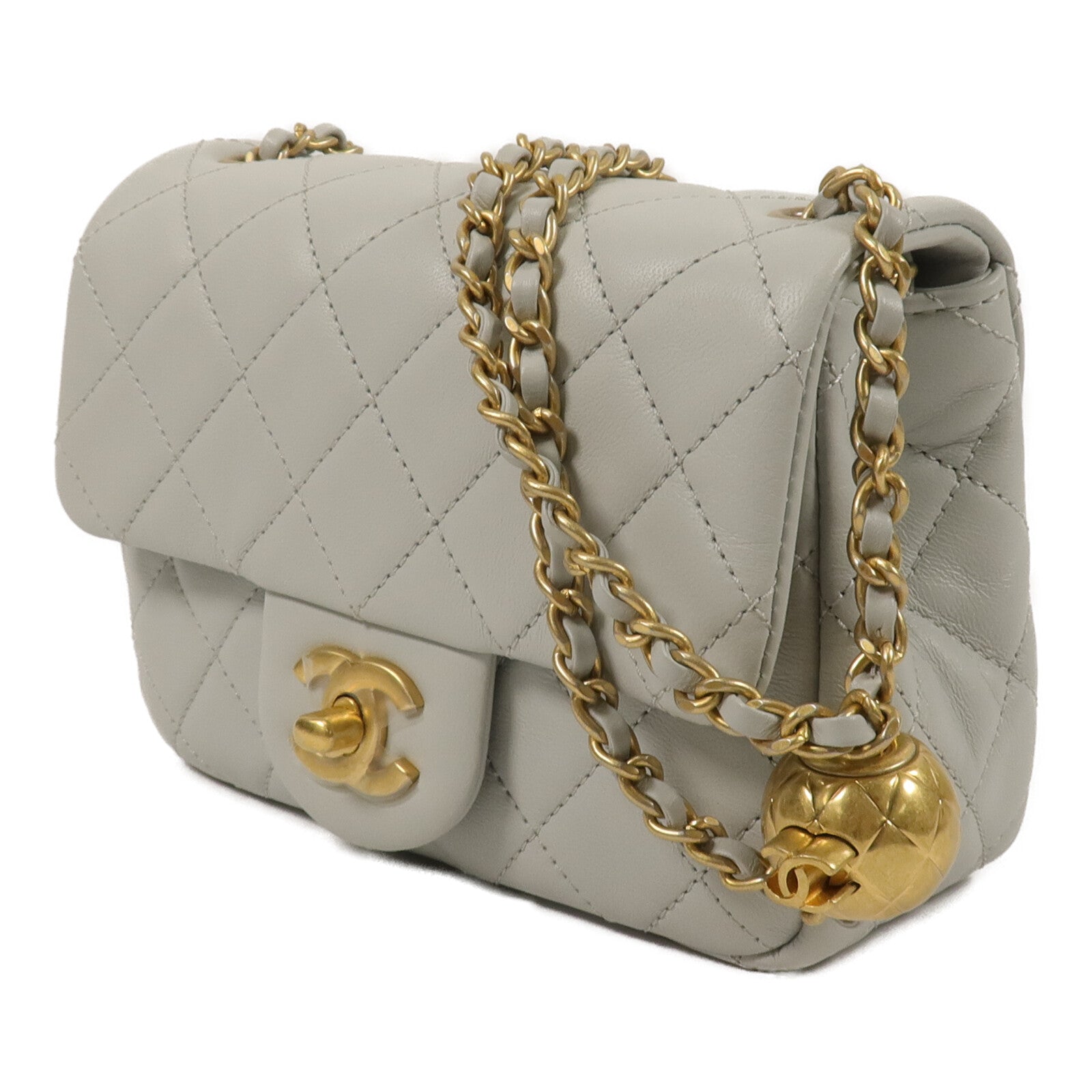 CHANEL 羊皮皮革Mini Classic 17鏈帶肩背袋