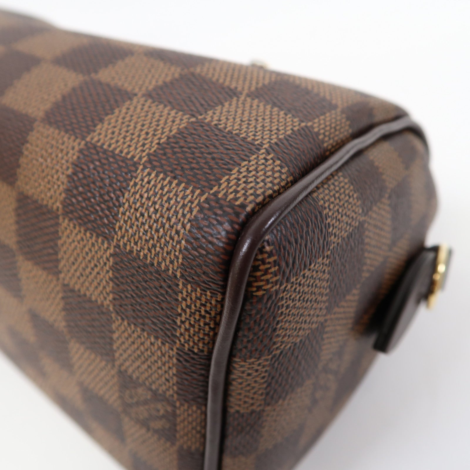 LOUIS VUITTON Damier Ebene Speedy 20金扣手挽肩背兩用袋啡色