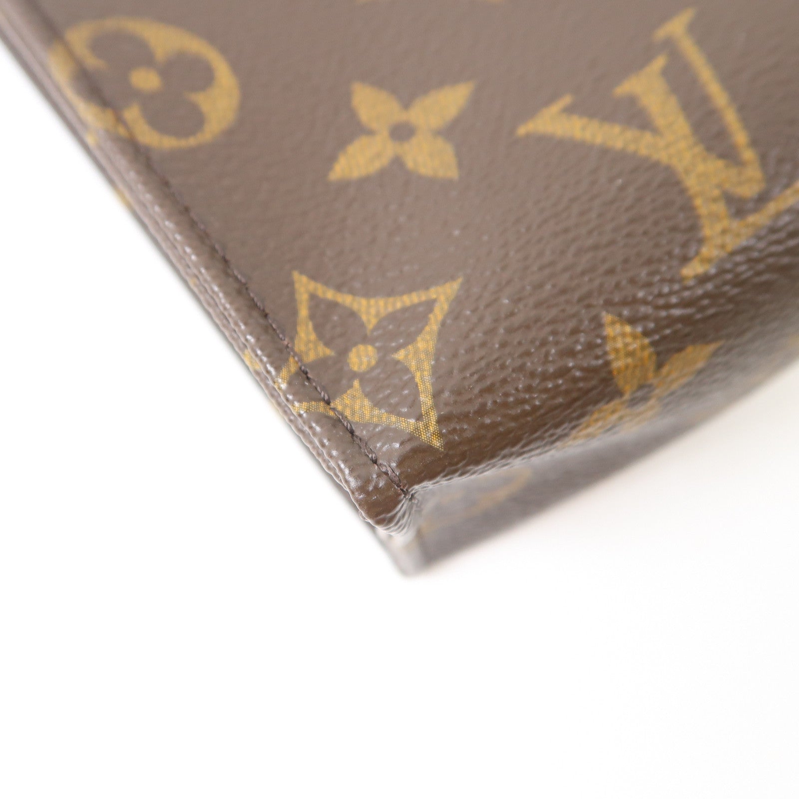 LOUIS VUITTON Monogram Toiletry Pouch金扣手拿包啡色
