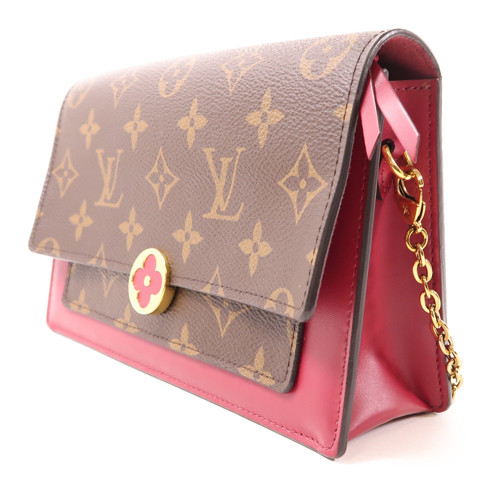LOUIS VUITTON LV GHW Portefeuille Flore Chain Shoulder Bag M69578 Monogram Brown