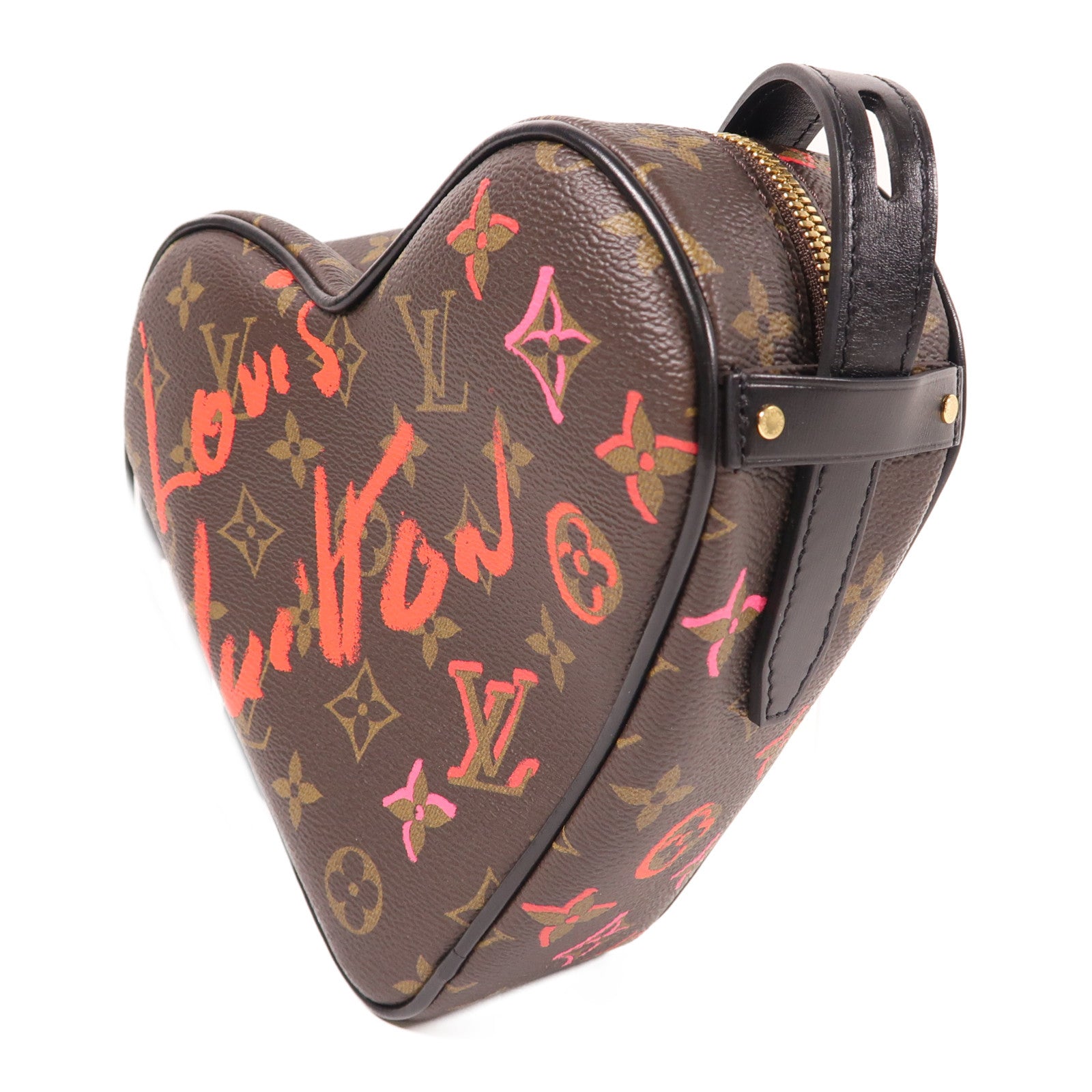 LOUIS VUITTON Monogram Sac Coeur Fall In Love金扣肩背袋棕色