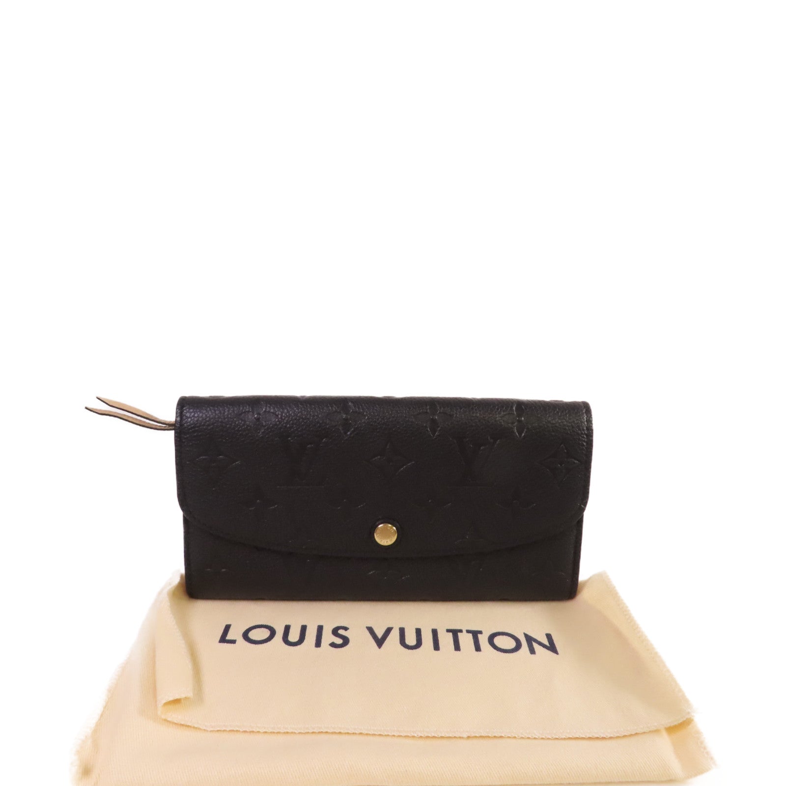 LOUIS VUITTON 【激減優惠】Monogram Empreinte Emilie Wallet金扣長錢包黑色