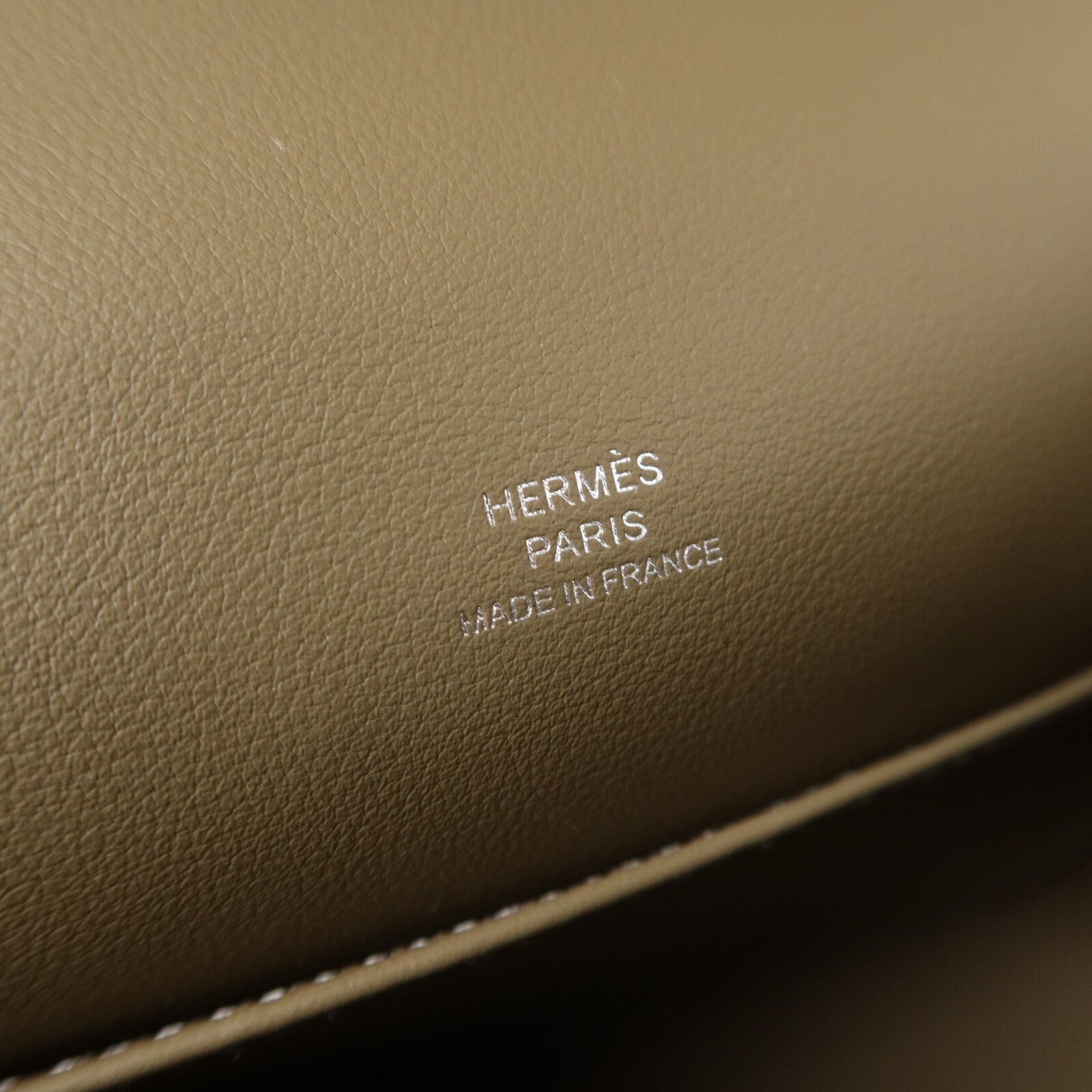HERMES Swift皮革Kelly Pochette手挽袋Etoupe
