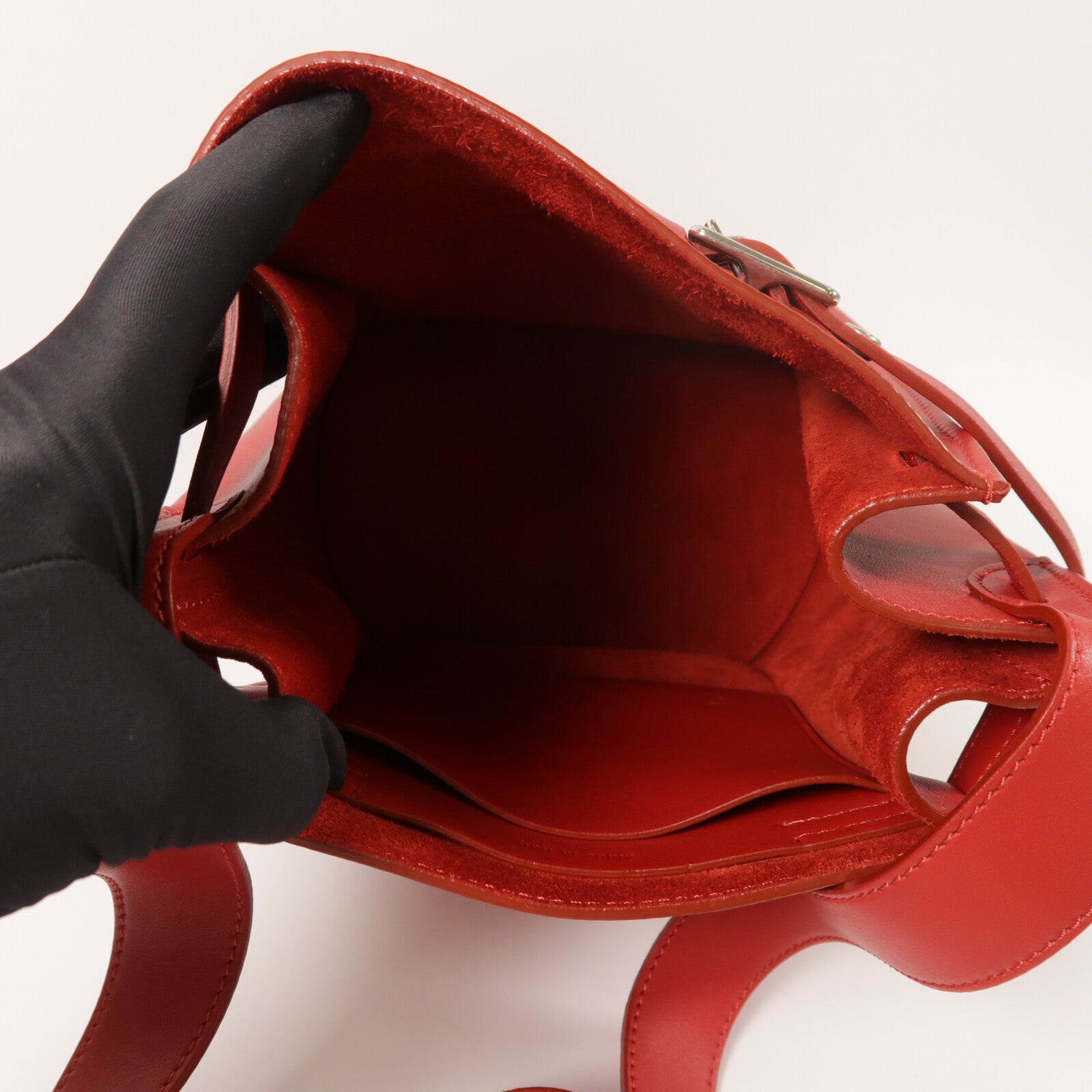 CELINE 牛皮皮革Big Bag Bucket銀扣肩背袋