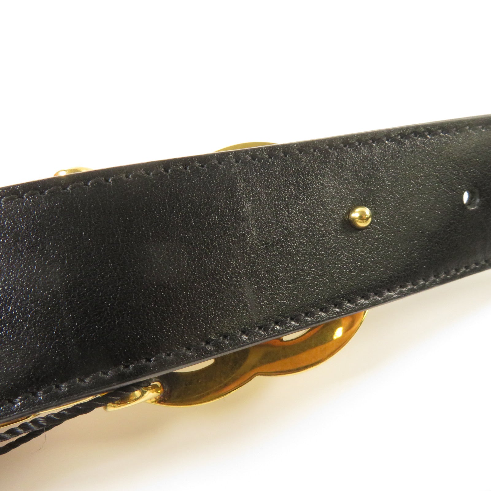 GUCCI 【激減優惠】塗層帆布/皮革GG Marmont Belt皮帶啡色/黑色