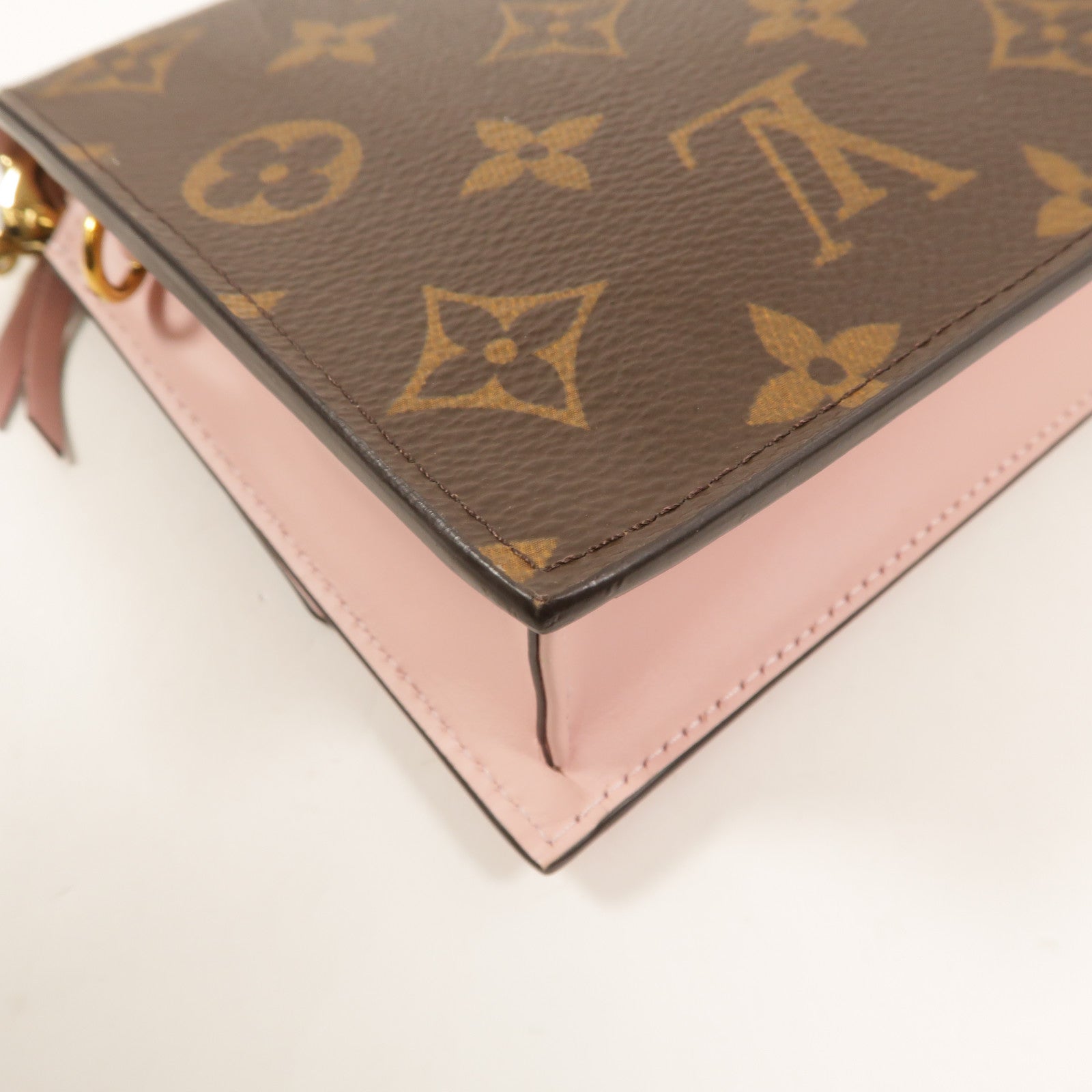 LOUIS VUITTON Monogram Flore Chain Wallet鏈帶肩背袋