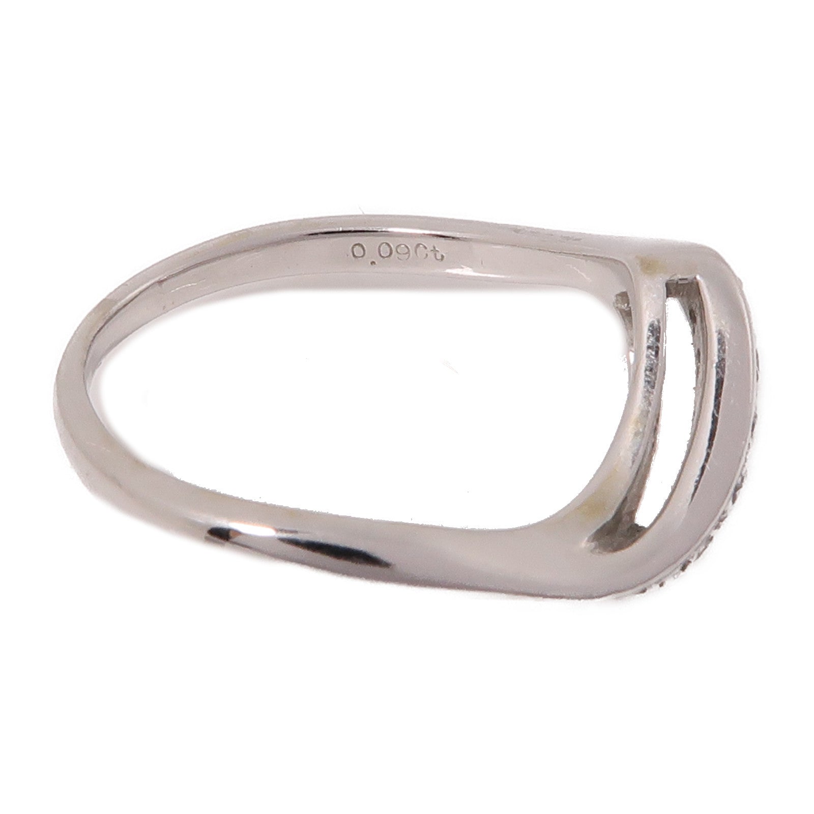 MIKIMOTO PT900鉑金/18K黃金Diamond Rings 0.09ct/0.09ct鑽石戒指US#6
